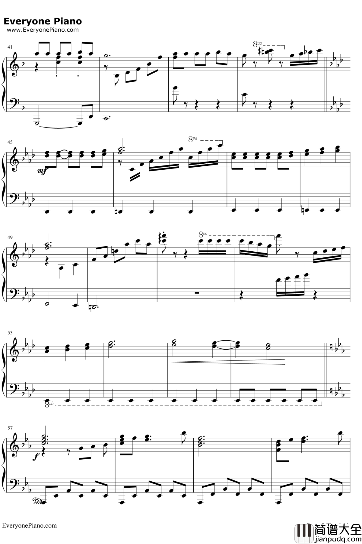 空と風と恋のワルツ钢琴谱_津田美波