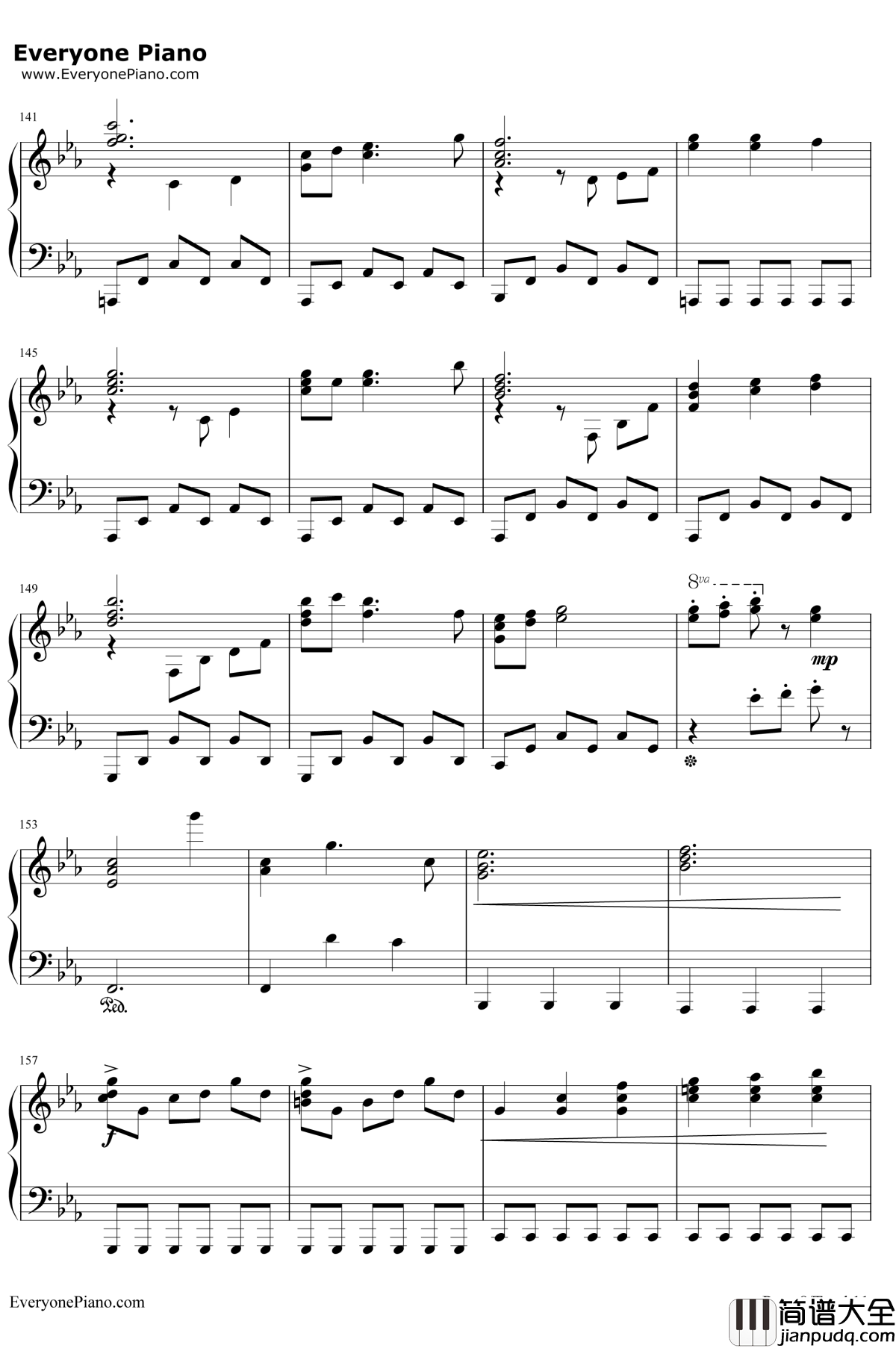 空と風と恋のワルツ钢琴谱_津田美波