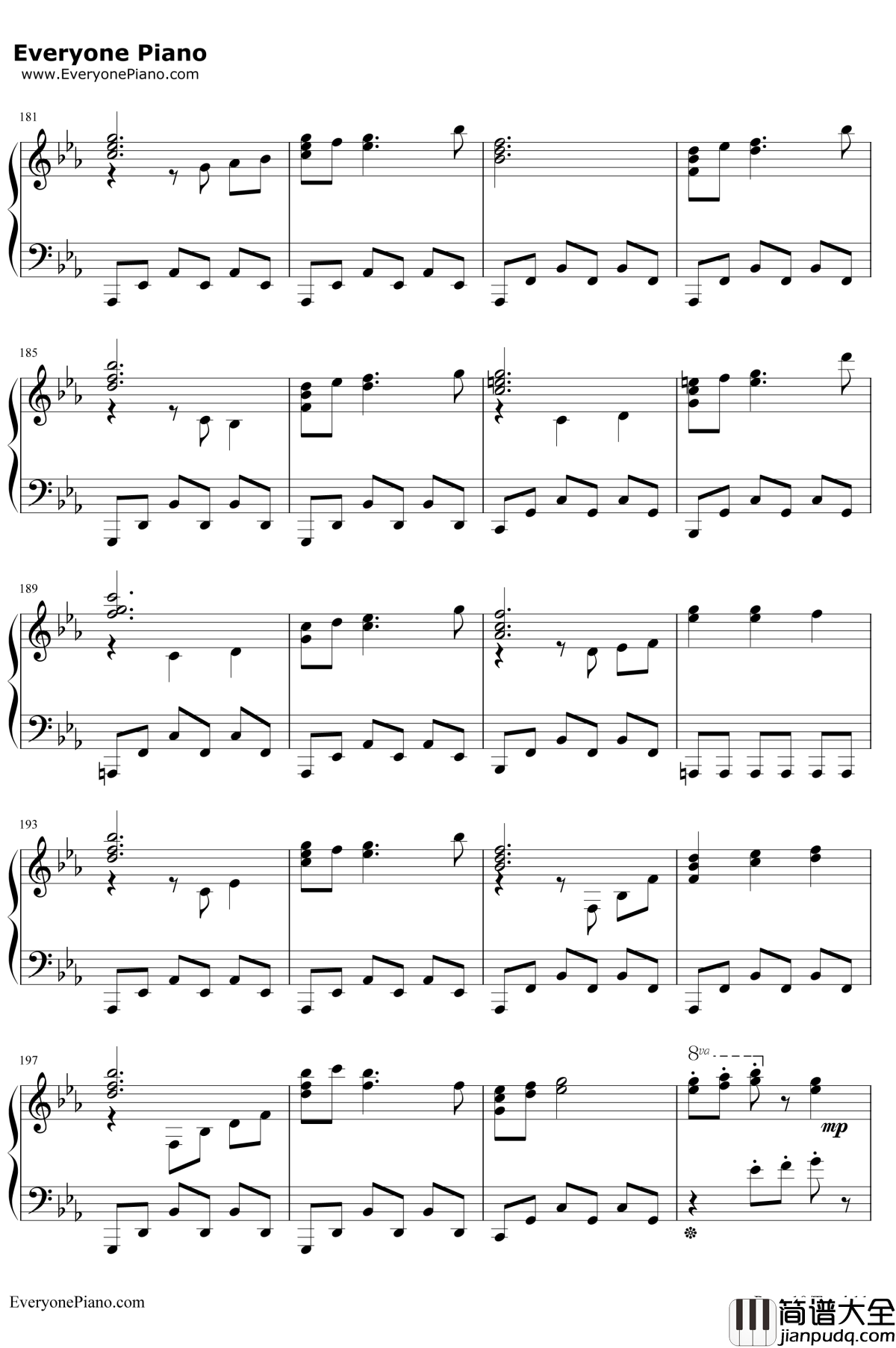 空と風と恋のワルツ钢琴谱_津田美波