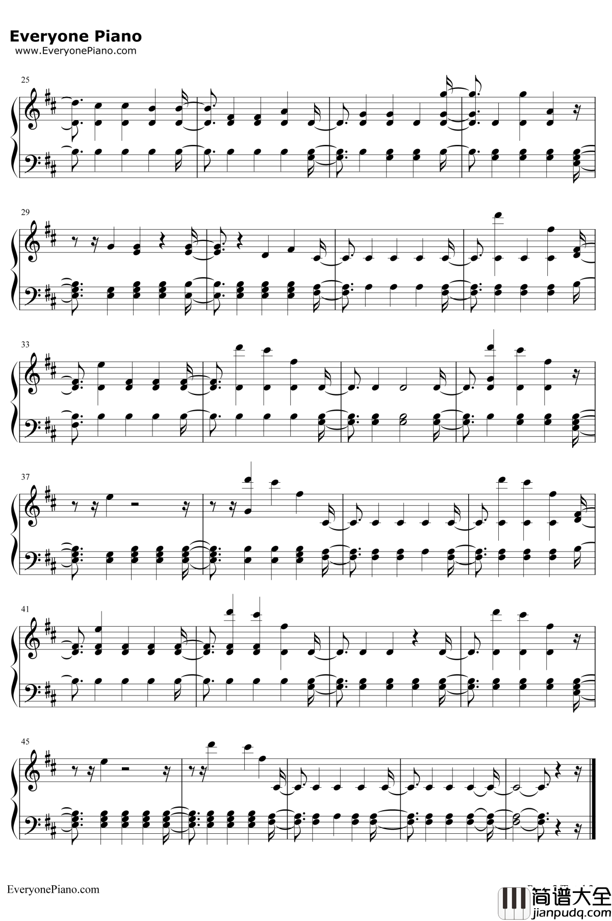 Numb钢琴谱_XXXTentacion