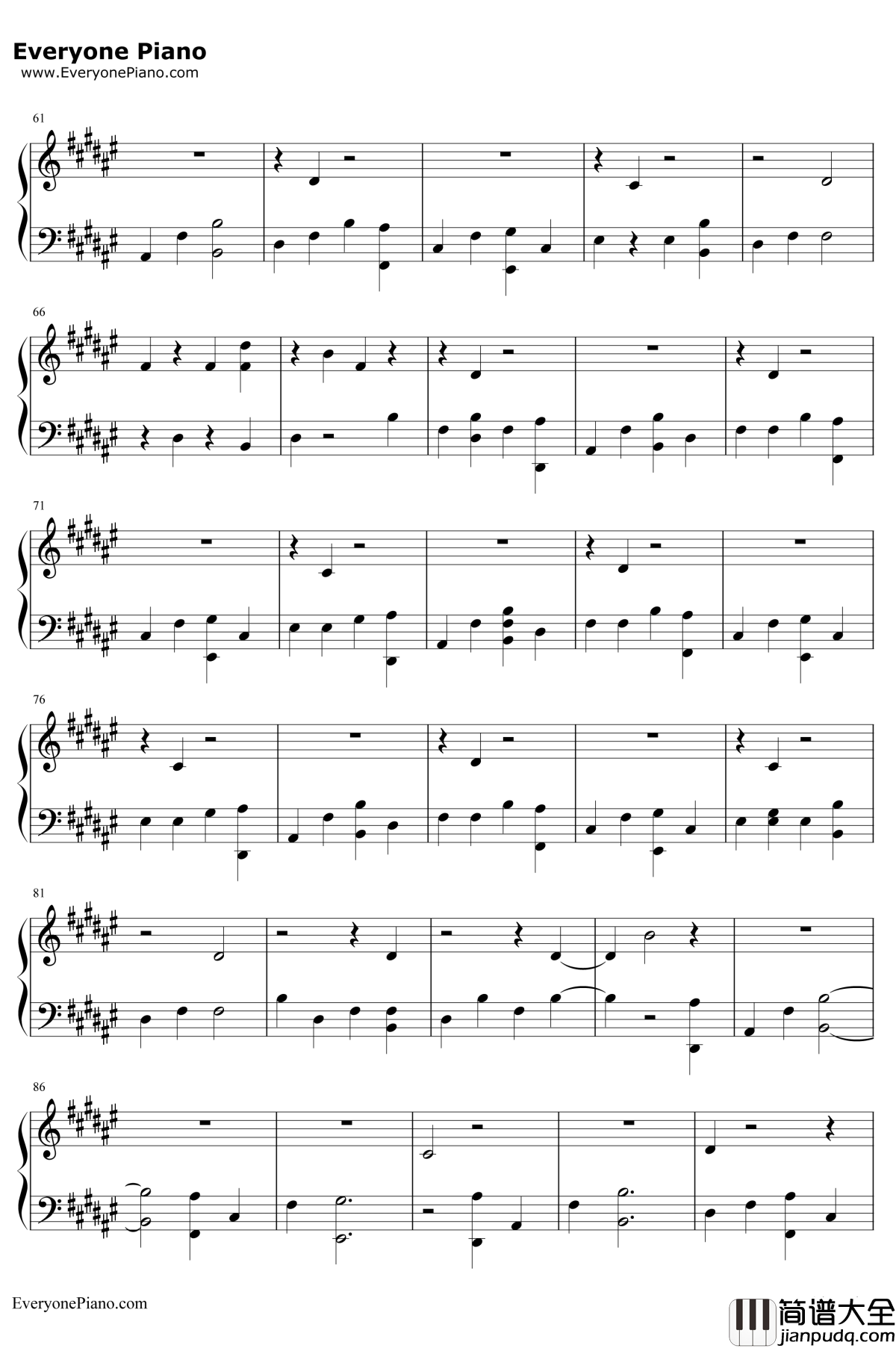 Don't_Give_In钢琴谱_Snow_Patrol