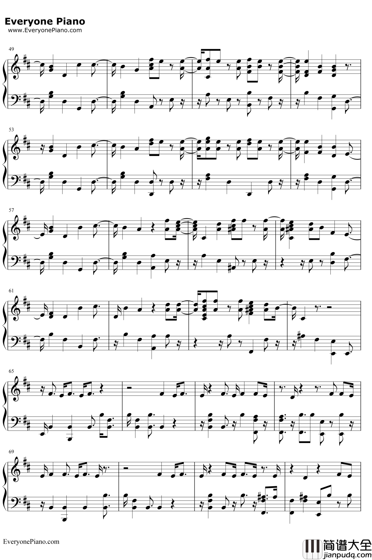 Sick_Boy钢琴谱_The_Chainsmokers