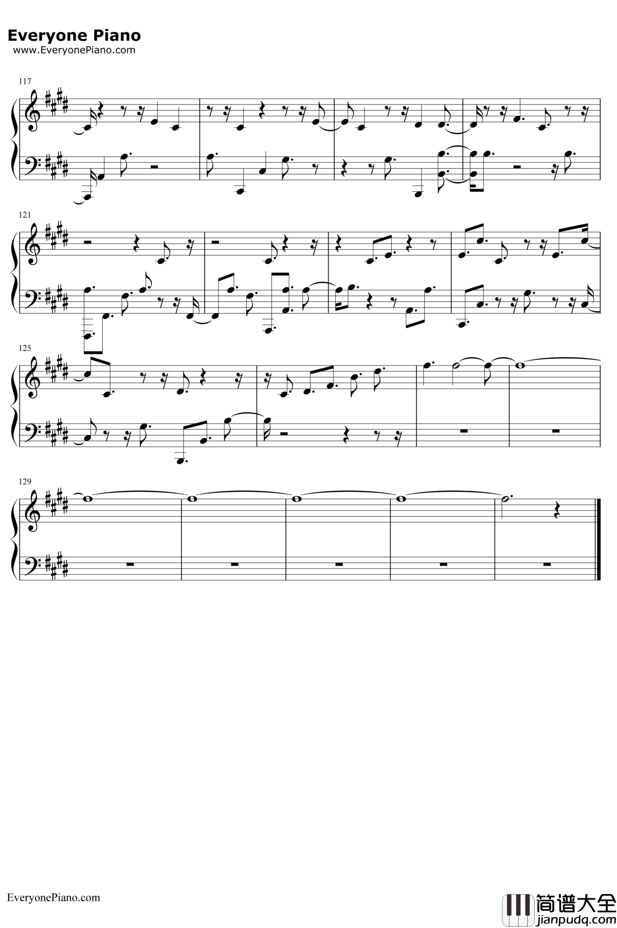 Answerphone钢琴谱_Banx_&_Ranx_/_Ella_Eyre_/_Yxng_Bane