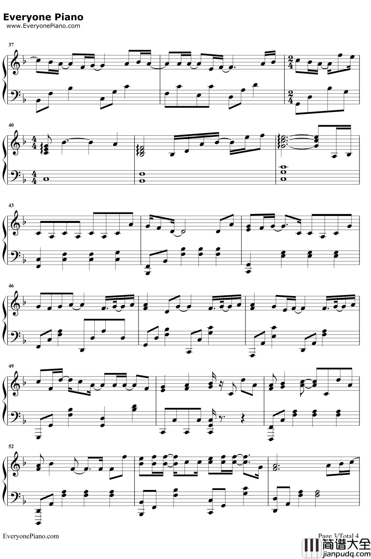 可乐钢琴谱_谢安琪