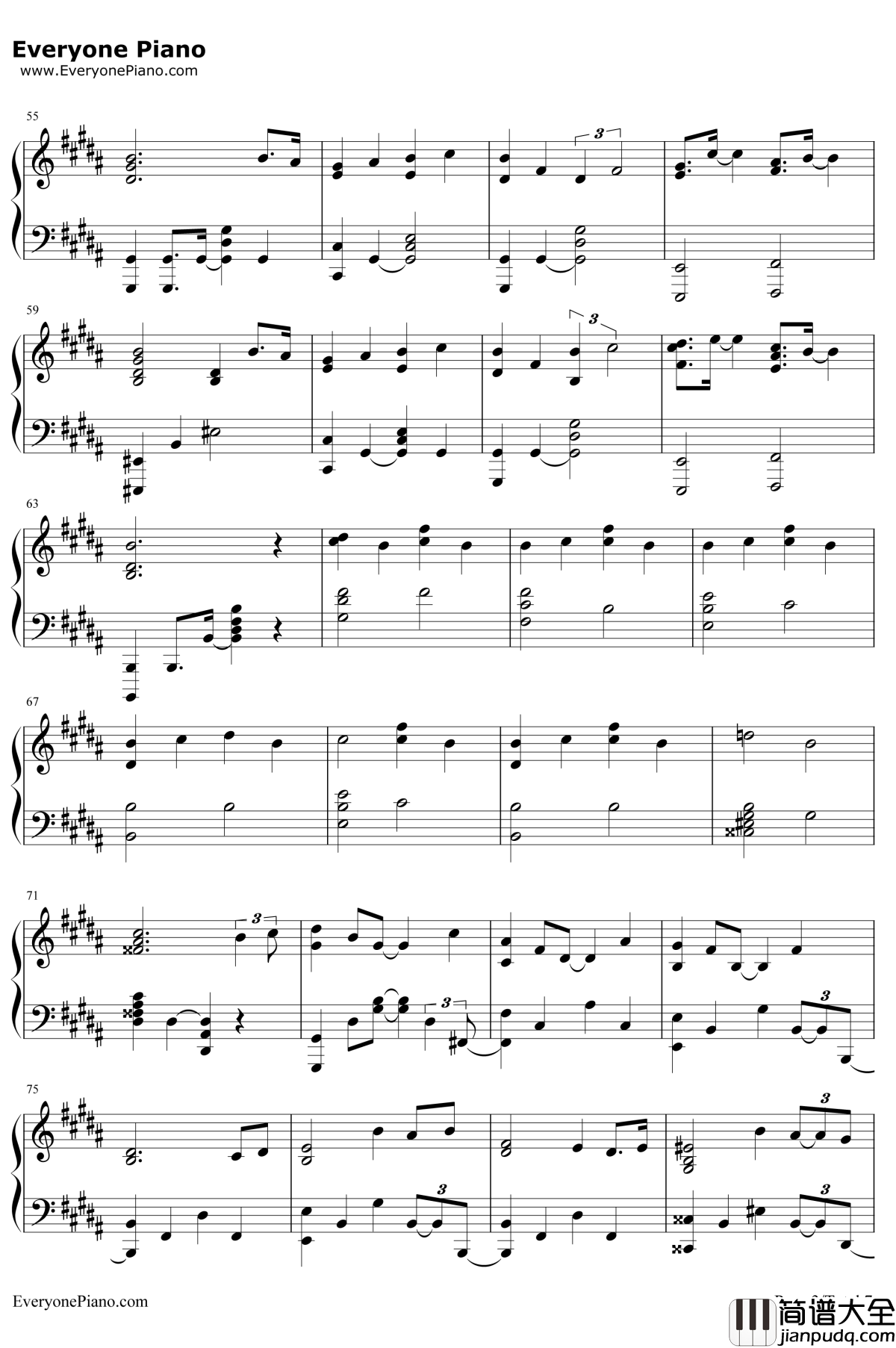 Lemon钢琴谱_米津玄师_Unnatural主题曲