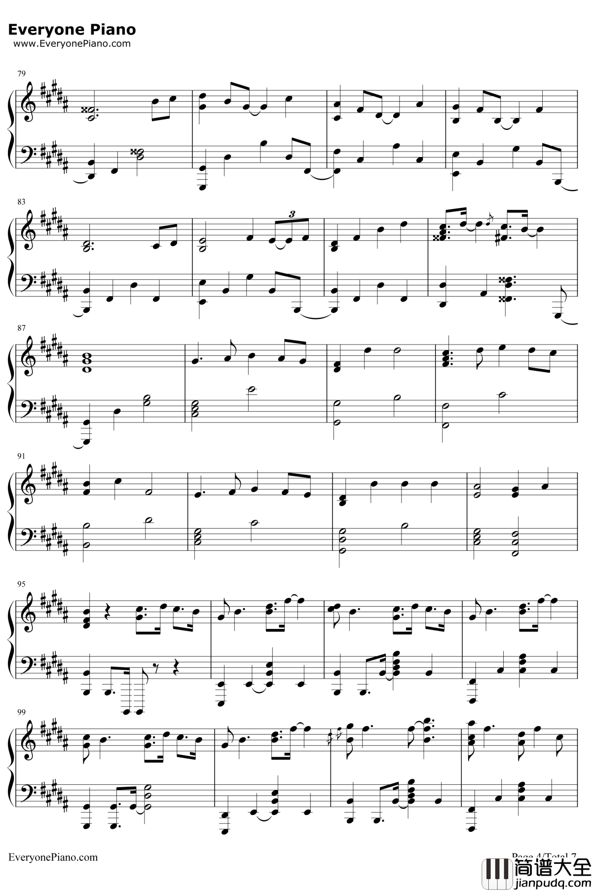 Lemon钢琴谱_米津玄师_Unnatural主题曲