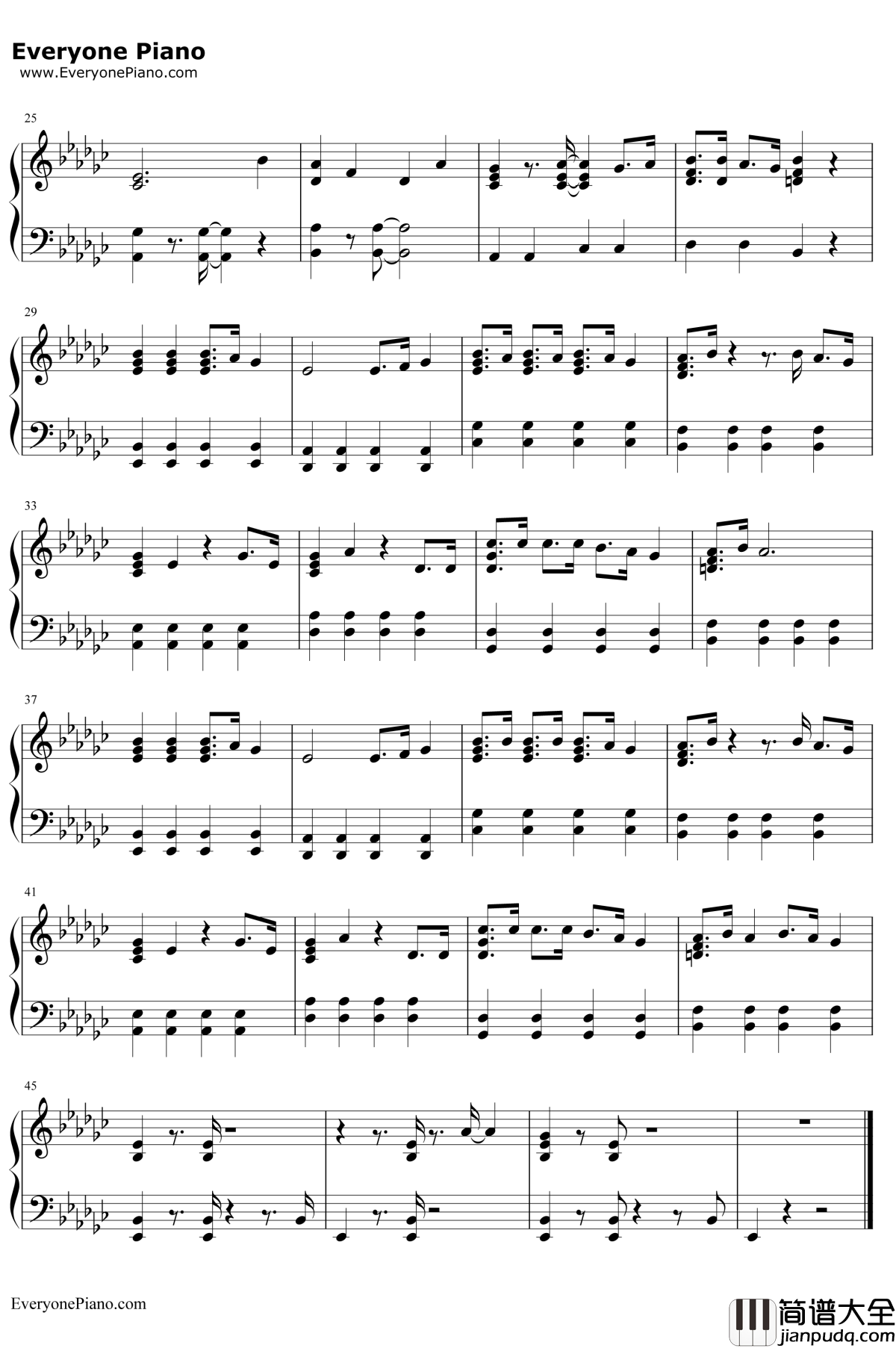 Good钢琴谱_Miss_A