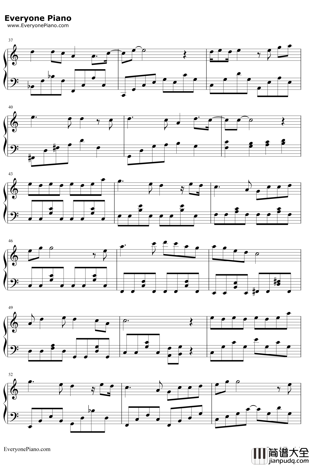 听雪钢琴谱_张碧晨_烈火如歌插曲