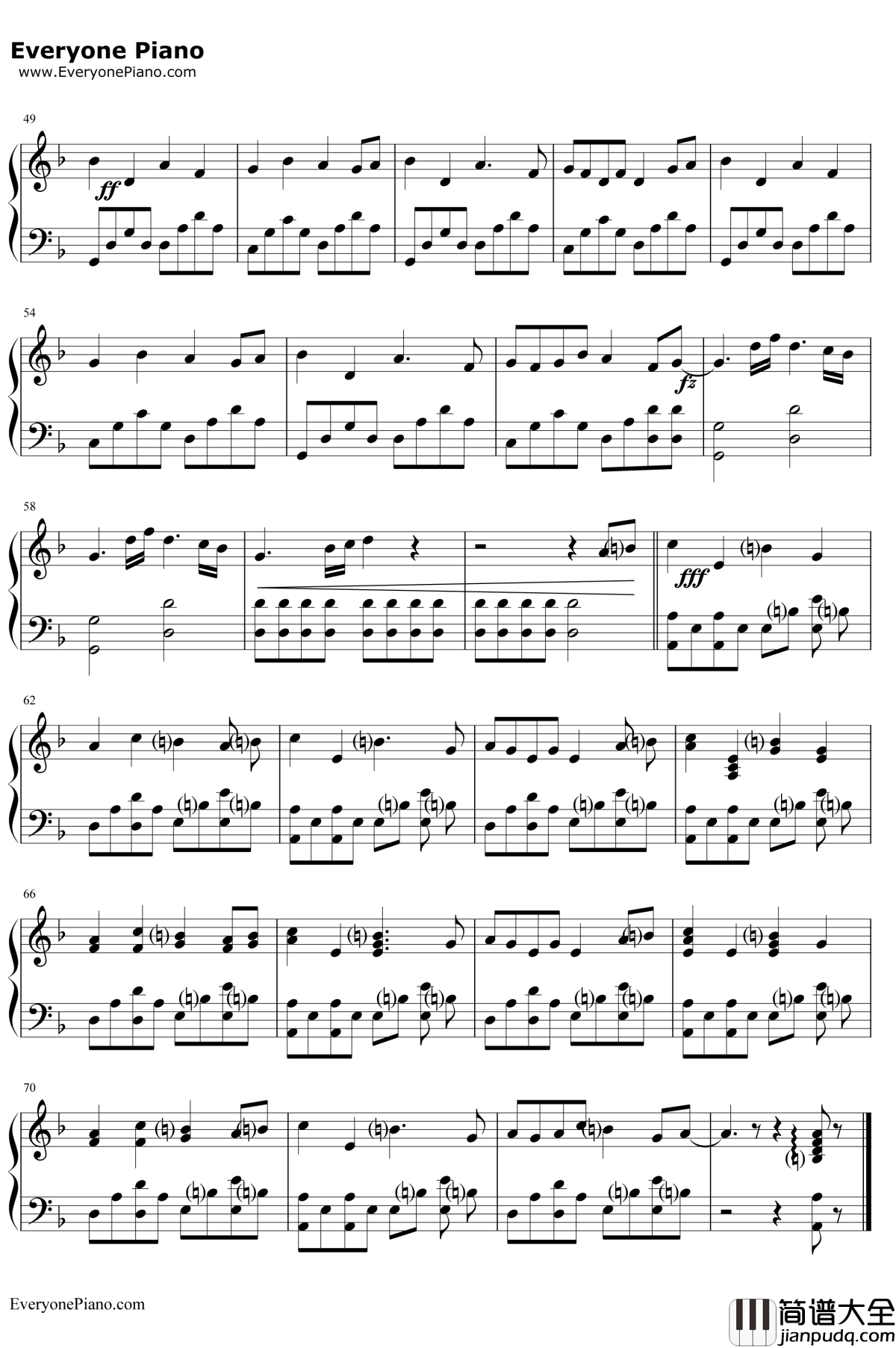 中国话钢琴谱_S.H.E