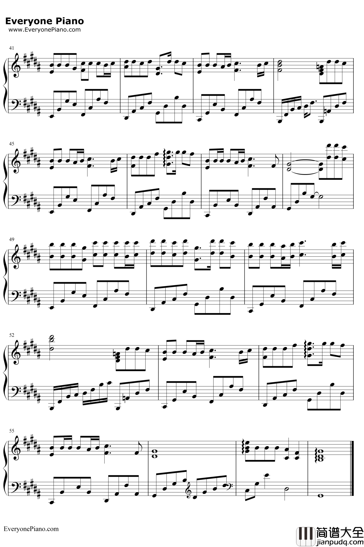 山有木兮钢琴谱_伦桑_人鱼传说之长生烛主题曲