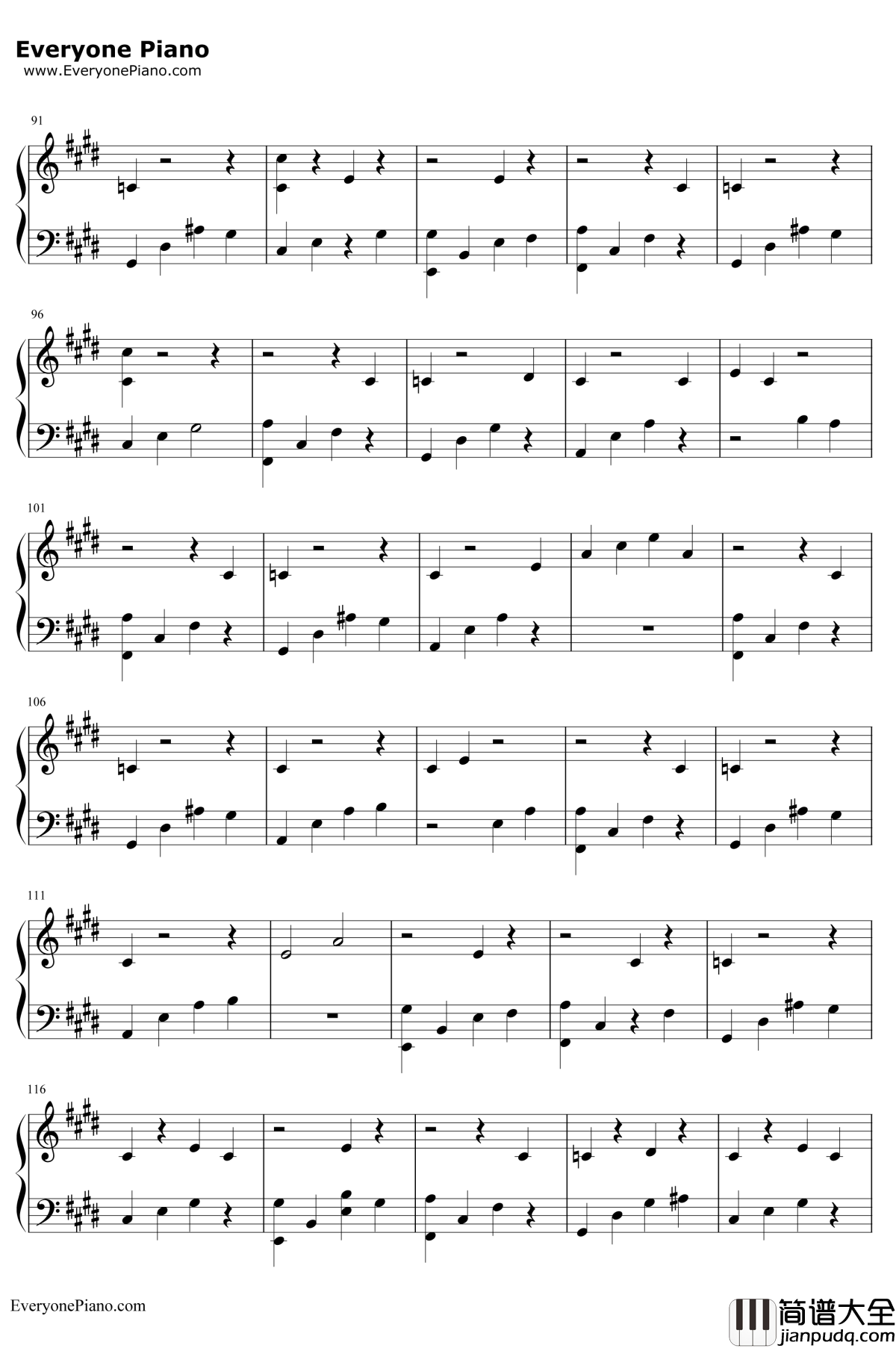 I_Believe钢琴谱_DJ_Khaled_/_Demi_Lovato