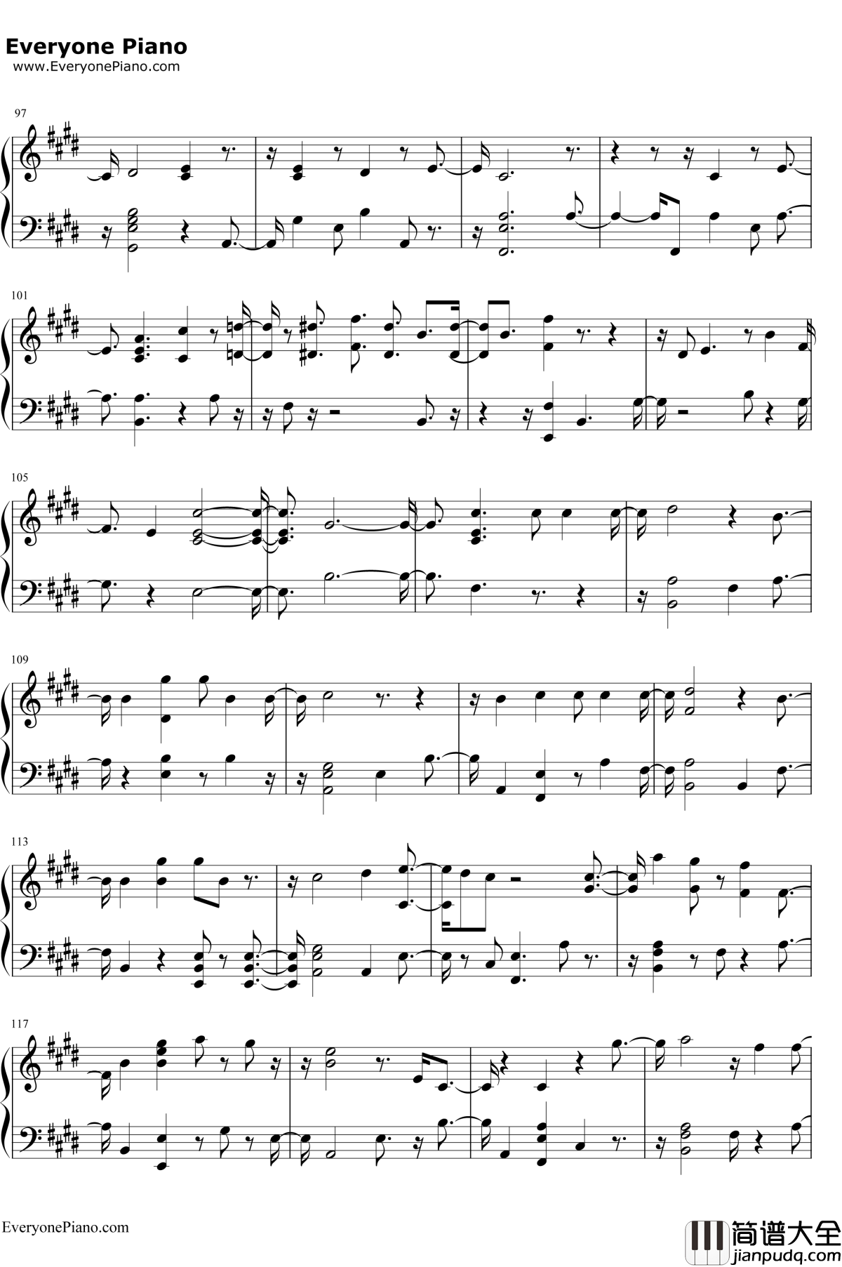 Flower_Road钢琴谱_Big_Bang