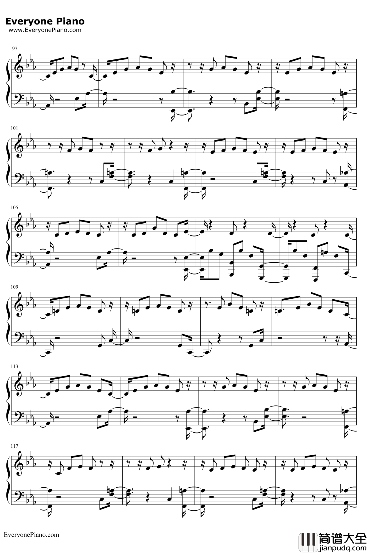 One_Strange_Rock钢琴谱_Zedd