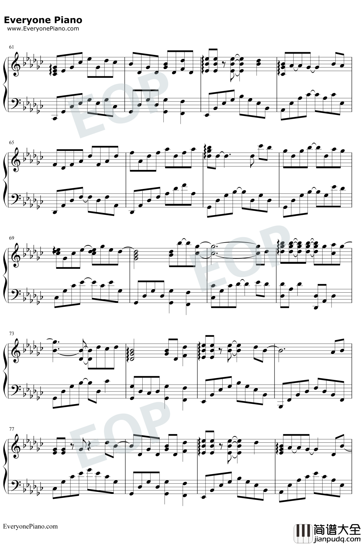 再见钢琴谱_王俊凯