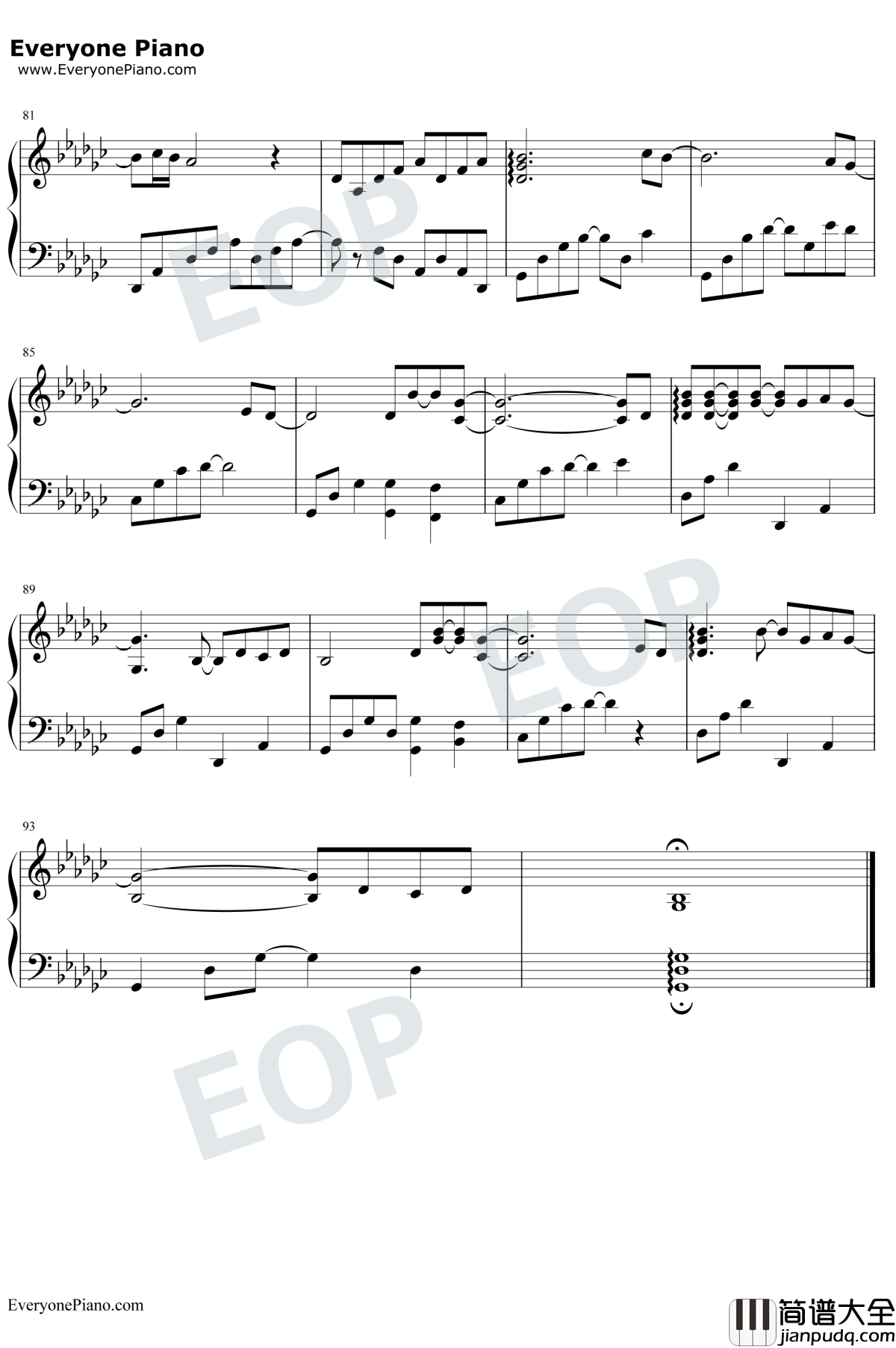 再见钢琴谱_王俊凯