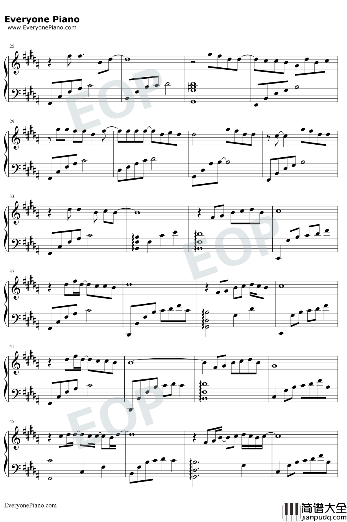 第三人称钢琴谱_买辣椒也用券/戚薇