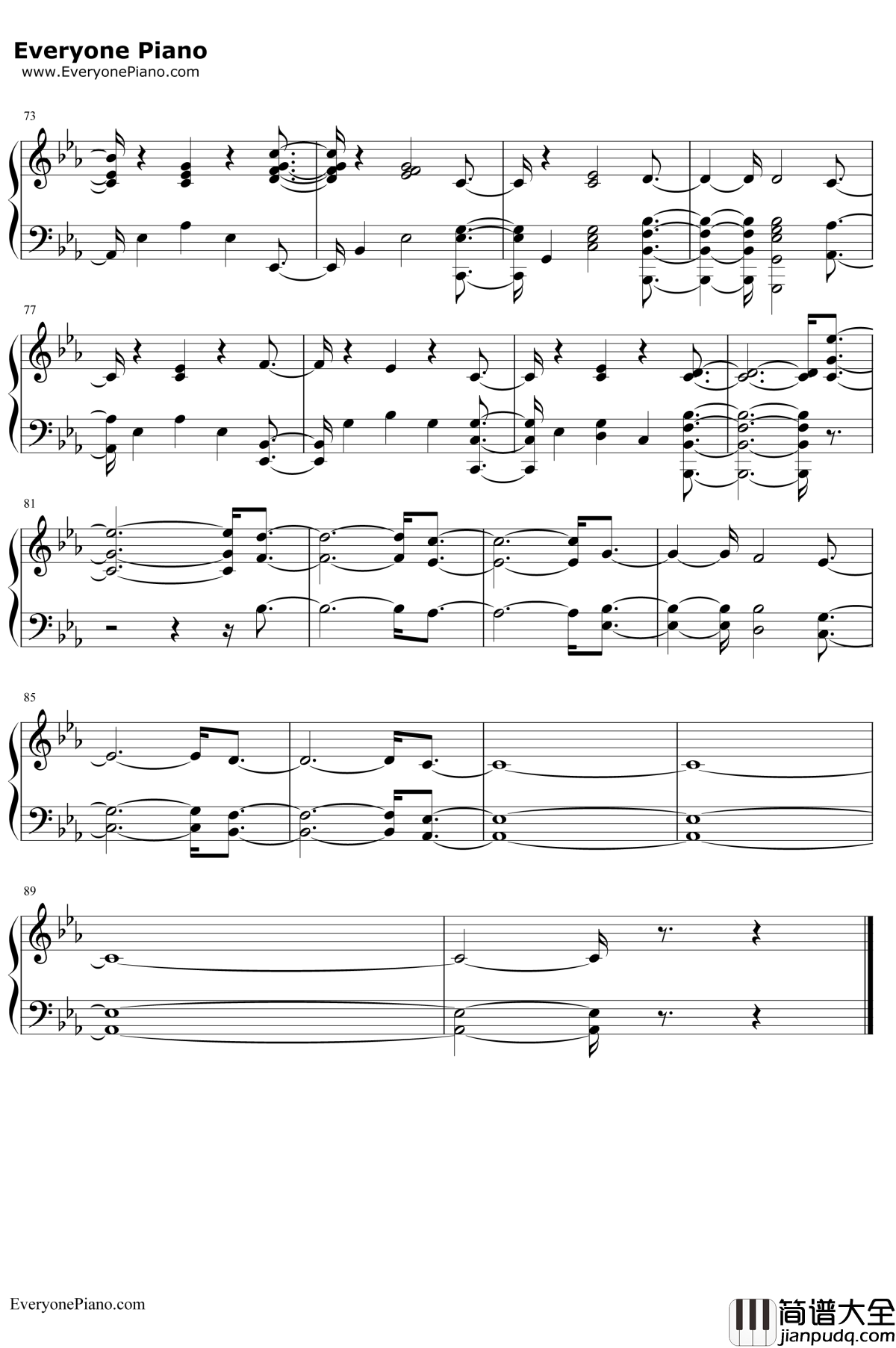 Ashes钢琴谱_Céline_Dion