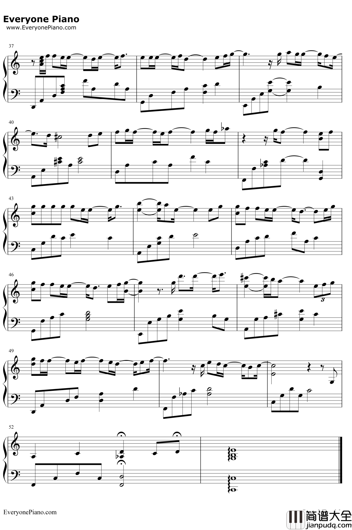 聆听你的话_钢琴谱_尹美莱