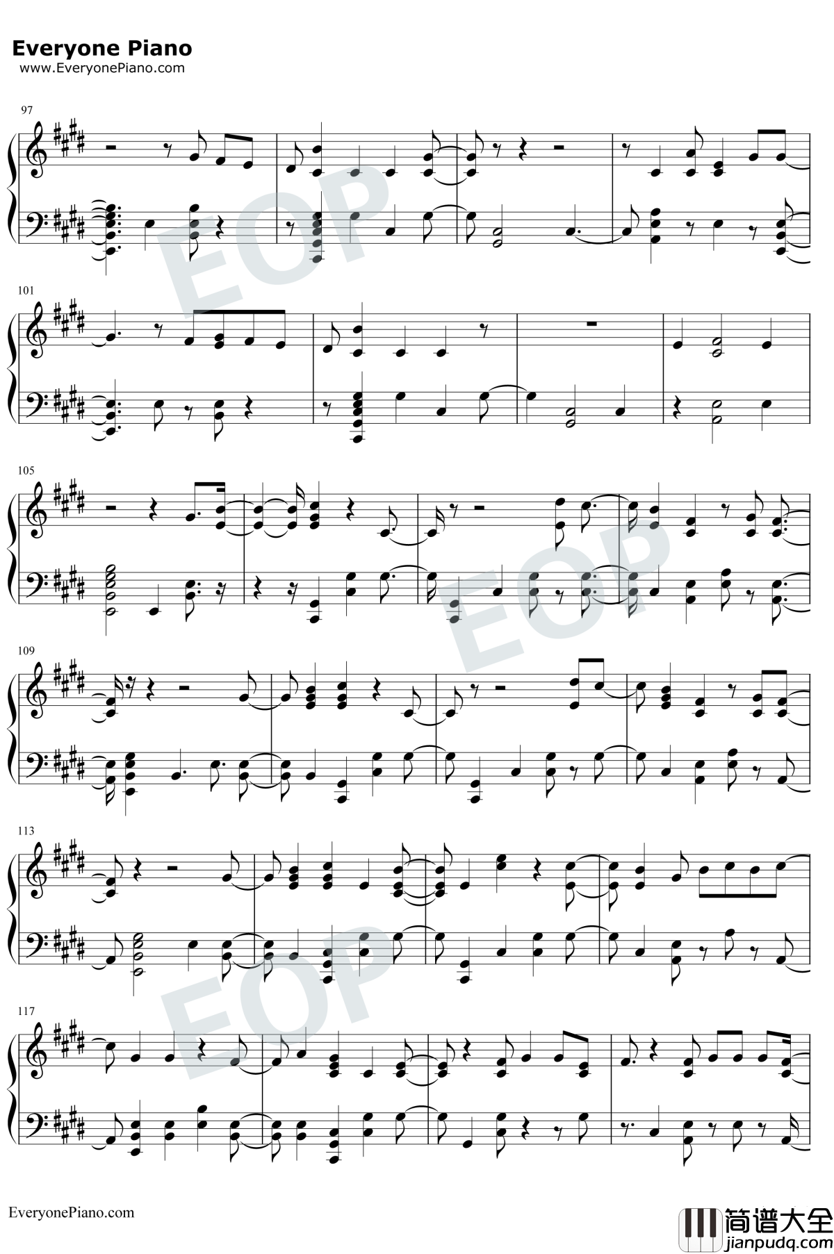 Start_Again钢琴谱_One_Republic_/_Logic_十三个原因第二季插曲