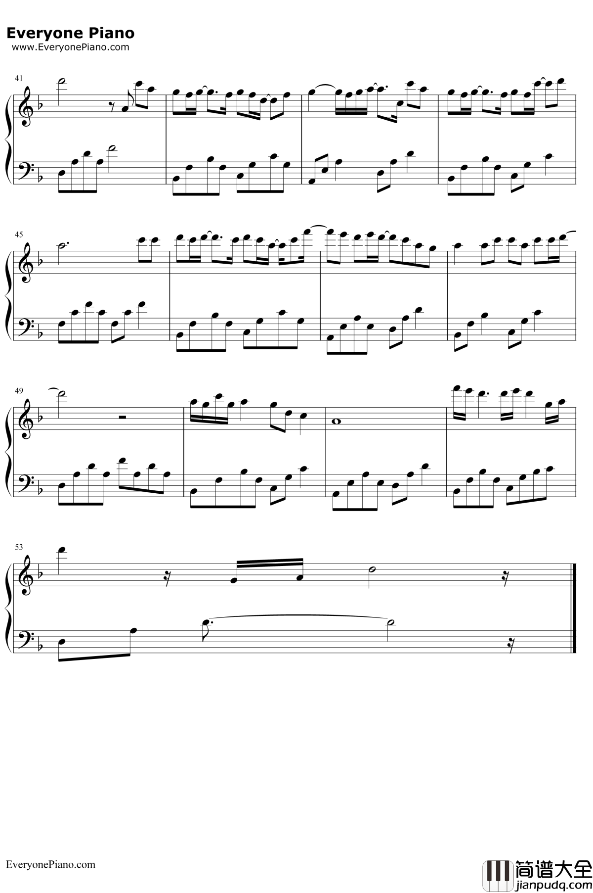 东风志钢琴谱_Aki阿杰