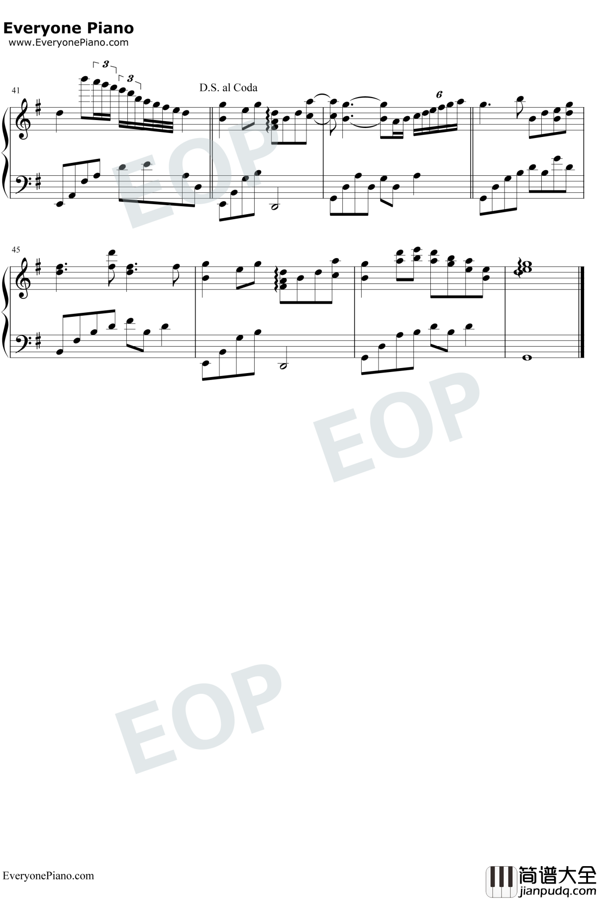 何日君再来_钢琴谱_邓丽君