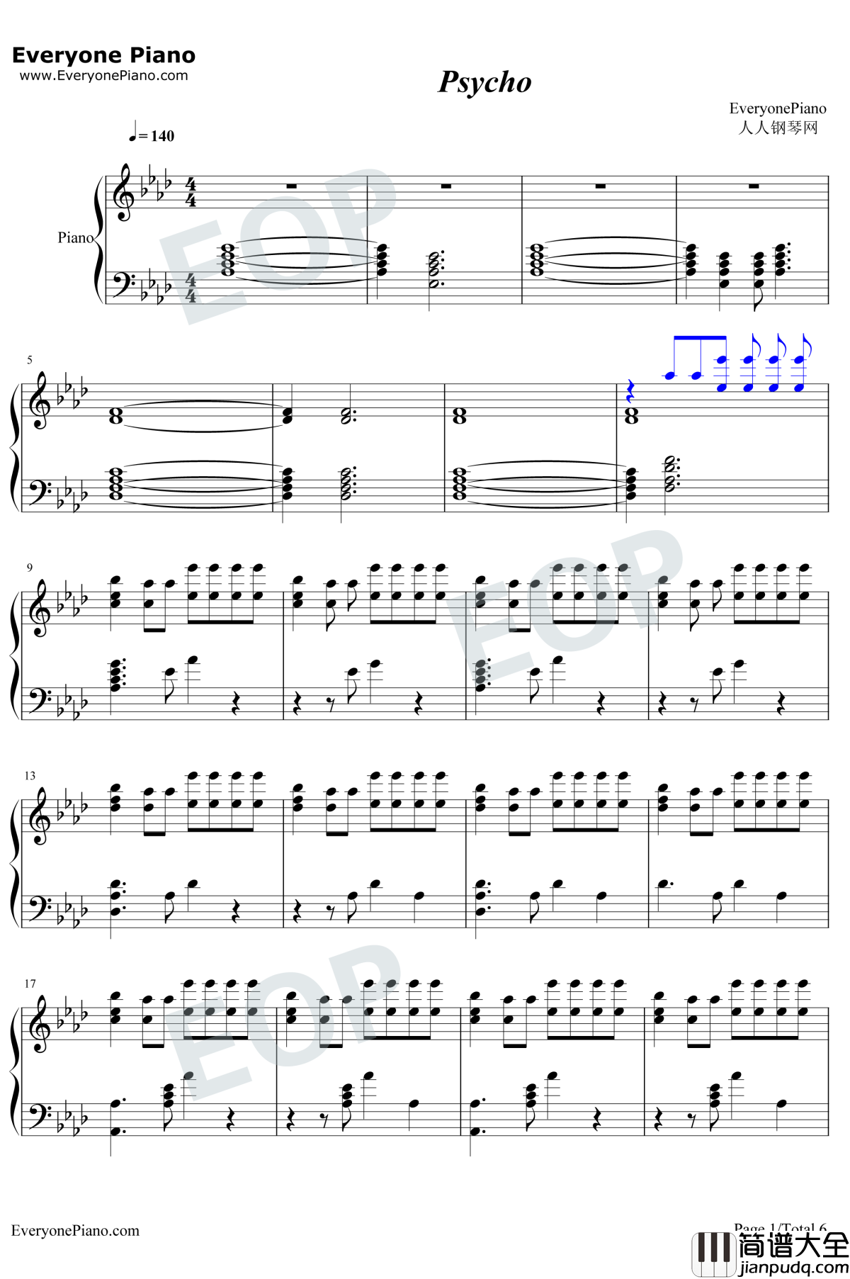 Psycho钢琴谱_Post_Malone_/_Ty_Dolla_Sign