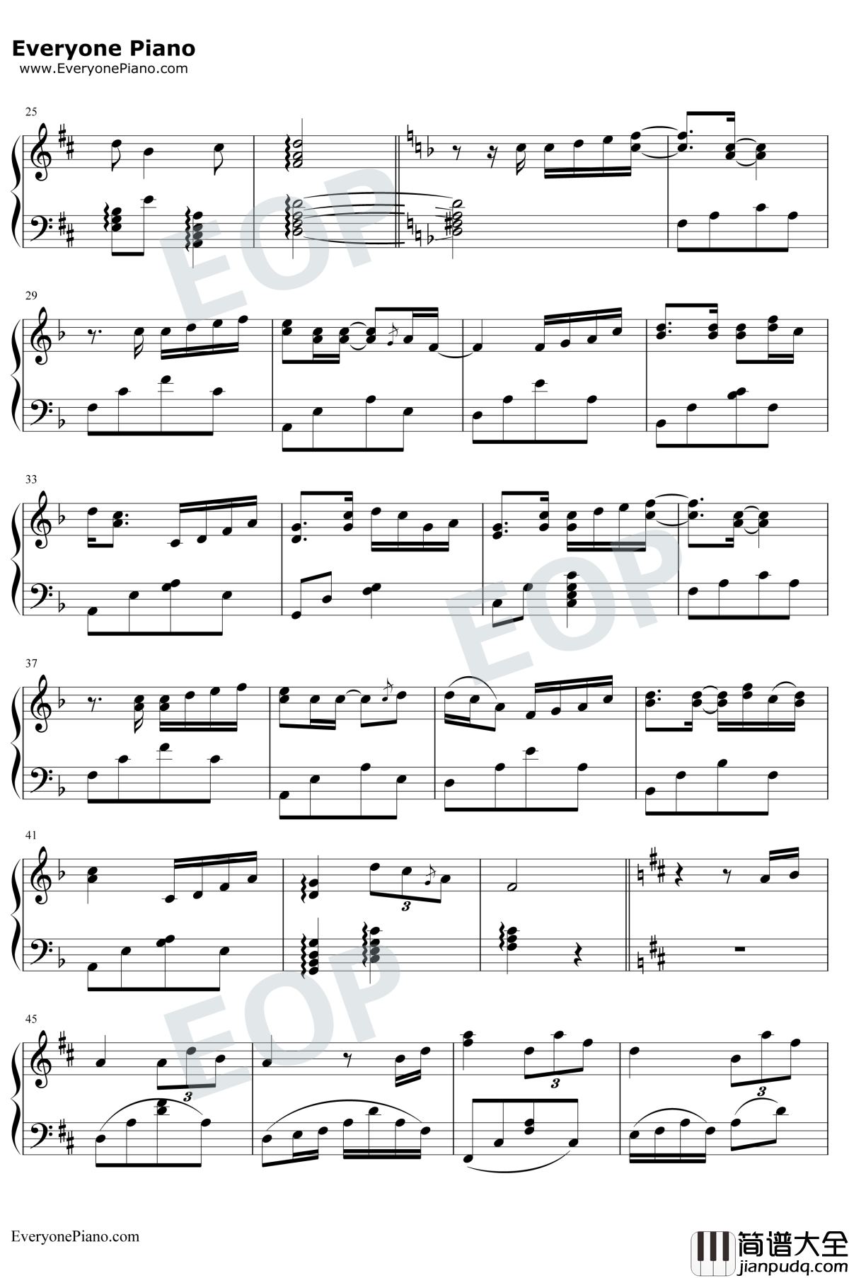 还剩下什么钢琴谱_羽泉/苏慧伦