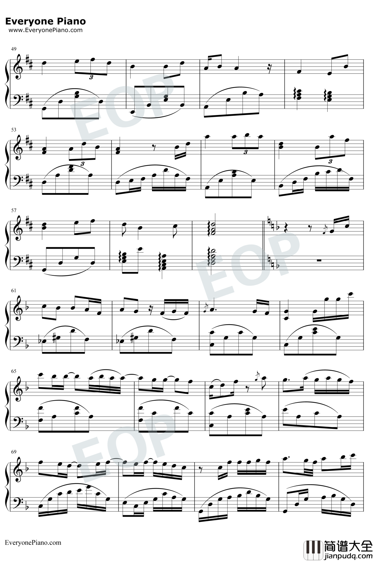 还剩下什么钢琴谱_羽泉/苏慧伦