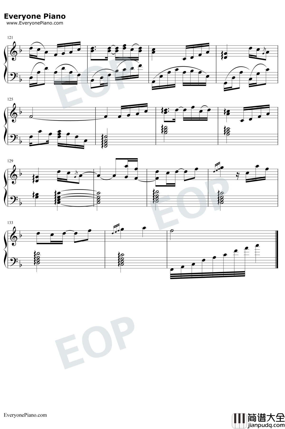 还剩下什么钢琴谱_羽泉/苏慧伦