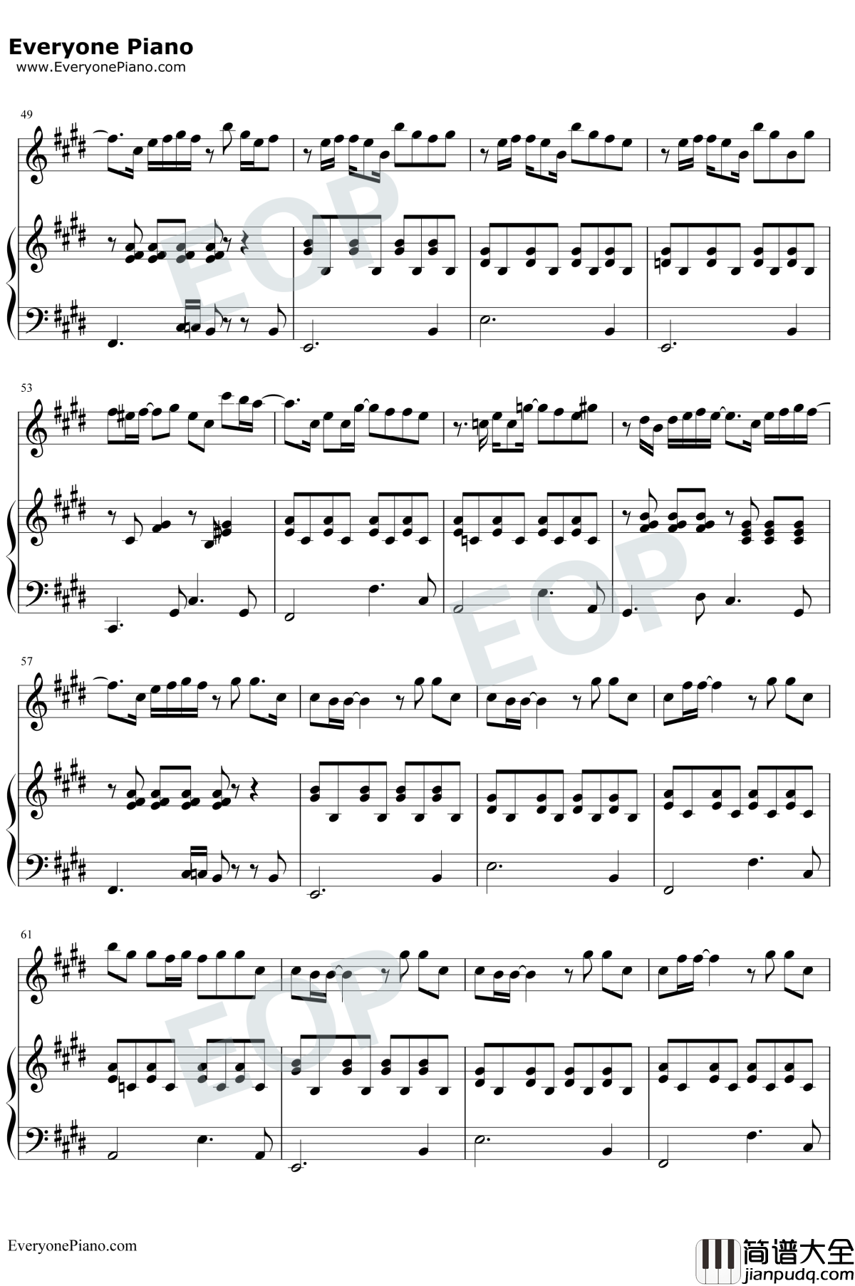 我怀念的钢琴谱_孙燕姿