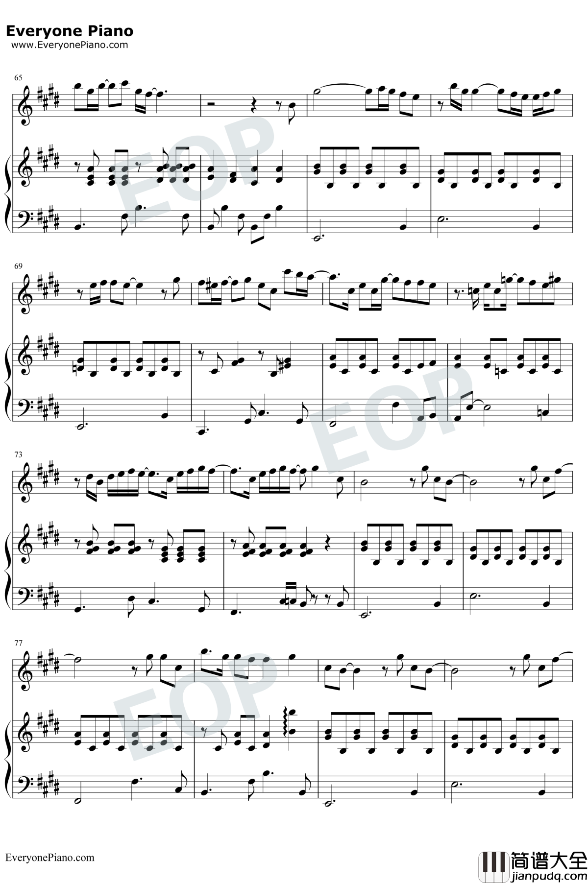 我怀念的钢琴谱_孙燕姿