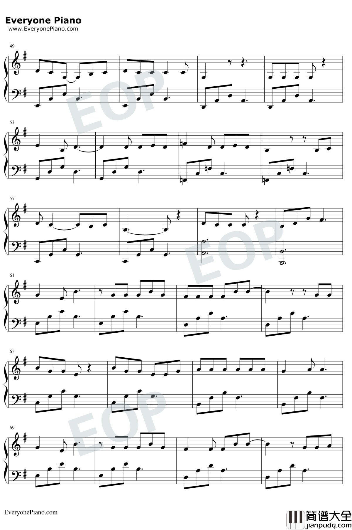 等自己钢琴谱_毛不易张绍刚_无限歌谣季第6期