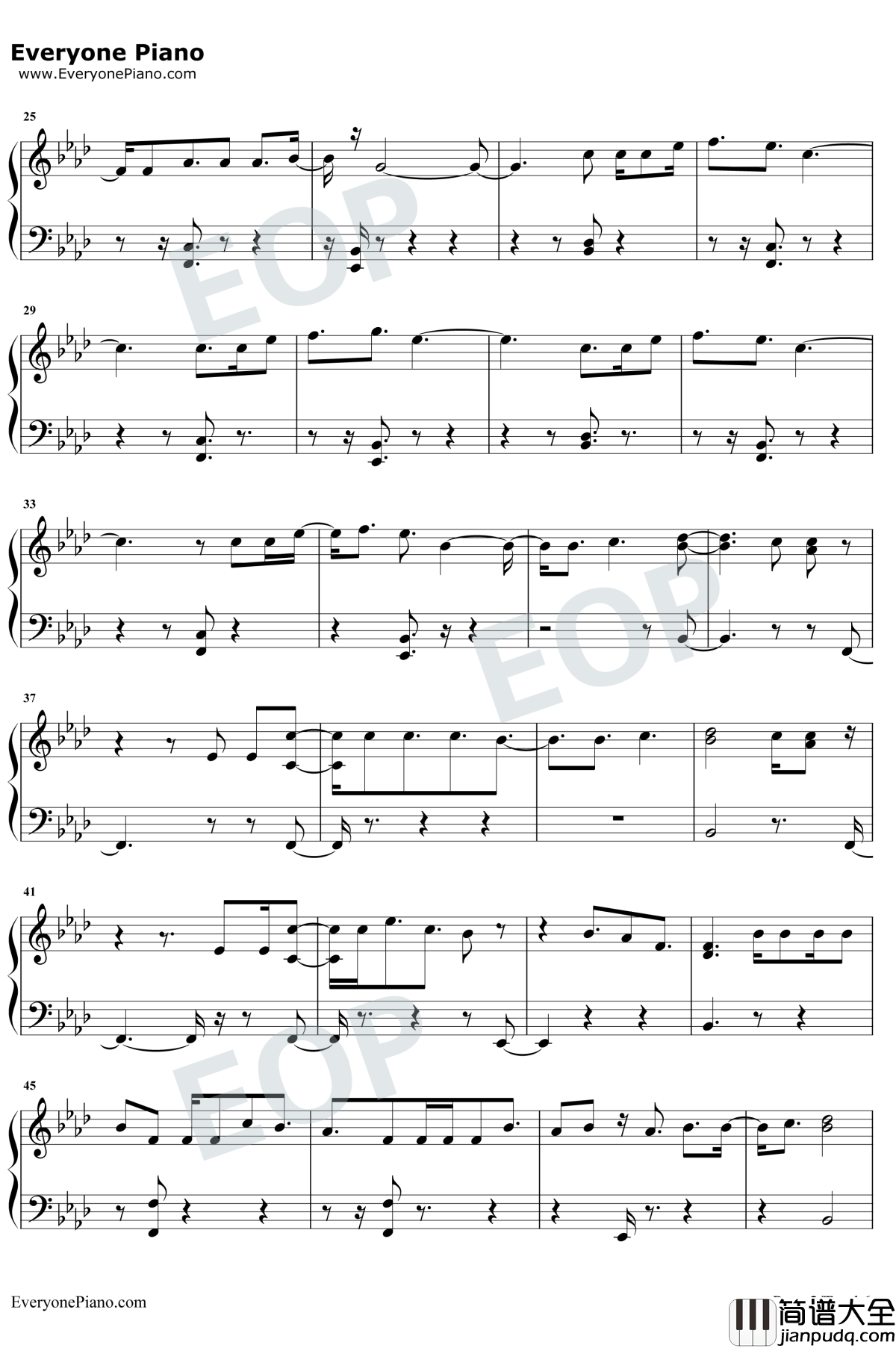 Perdido钢琴谱_Poo_Bear_/_J_Balvin