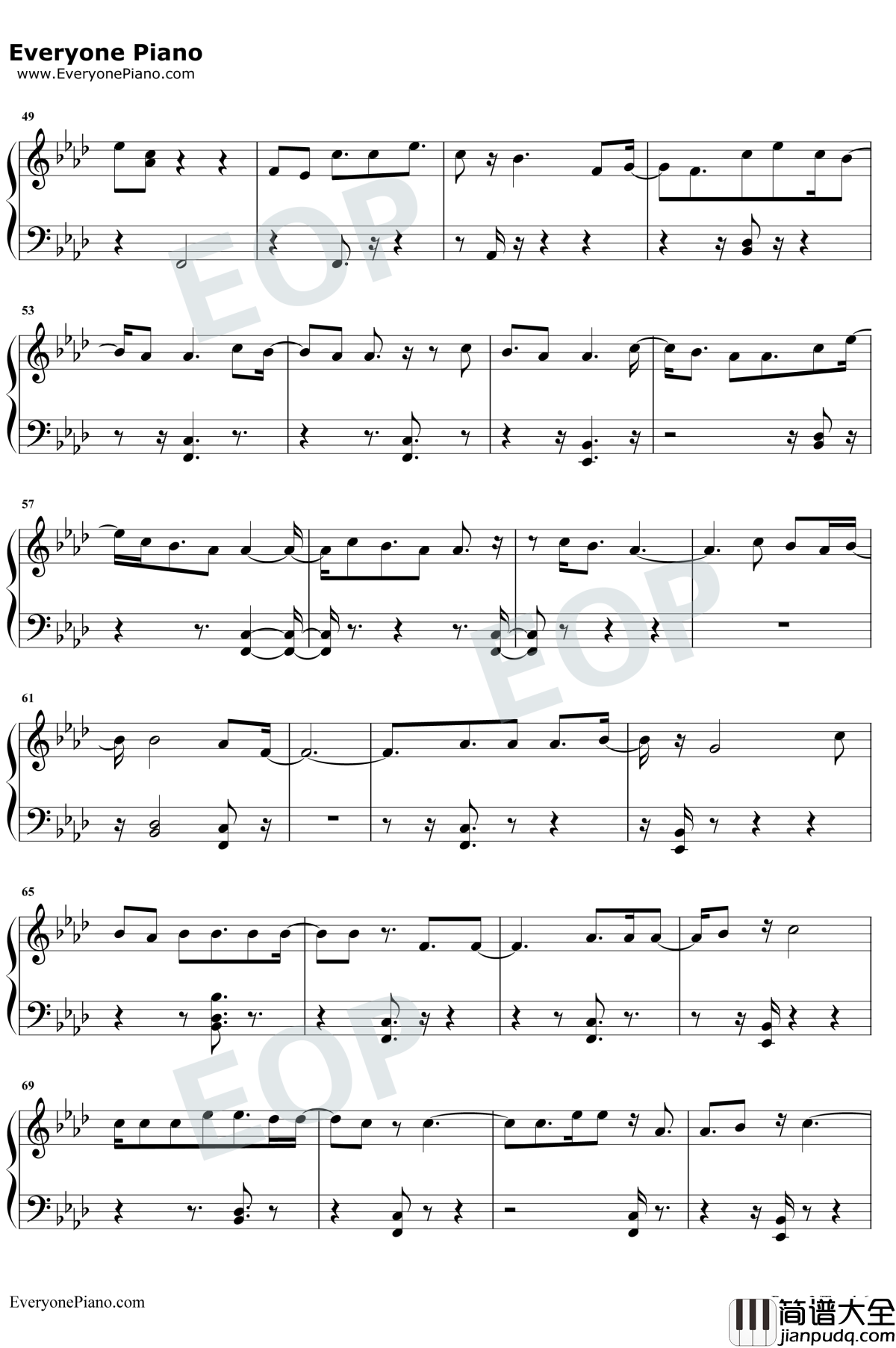 Perdido钢琴谱_Poo_Bear_/_J_Balvin