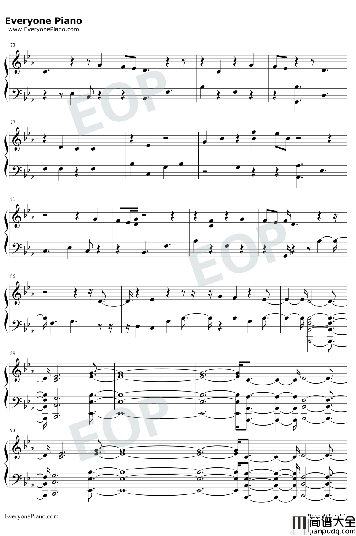 Entertainer钢琴谱_Zayn