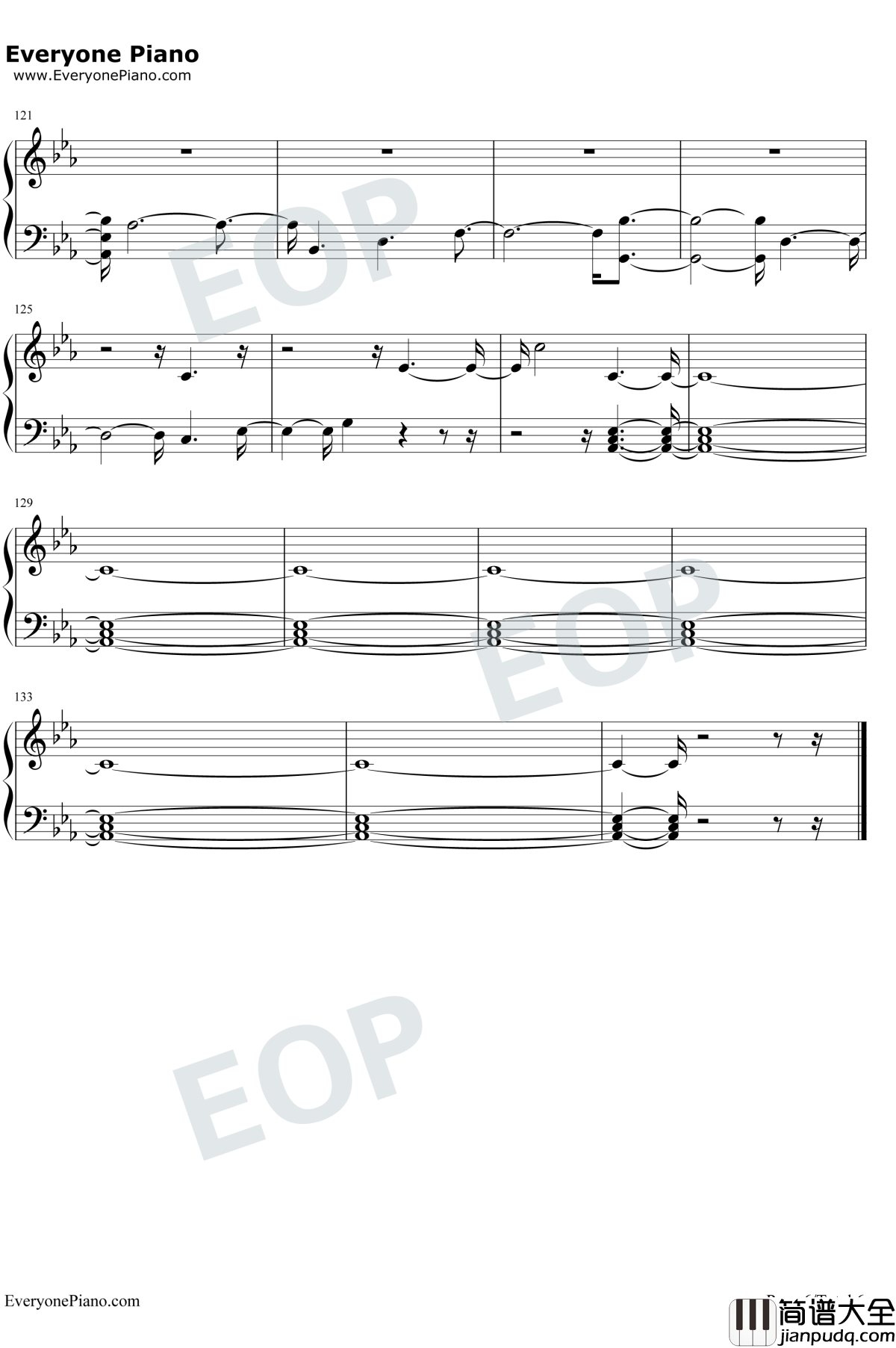 Entertainer钢琴谱_Zayn