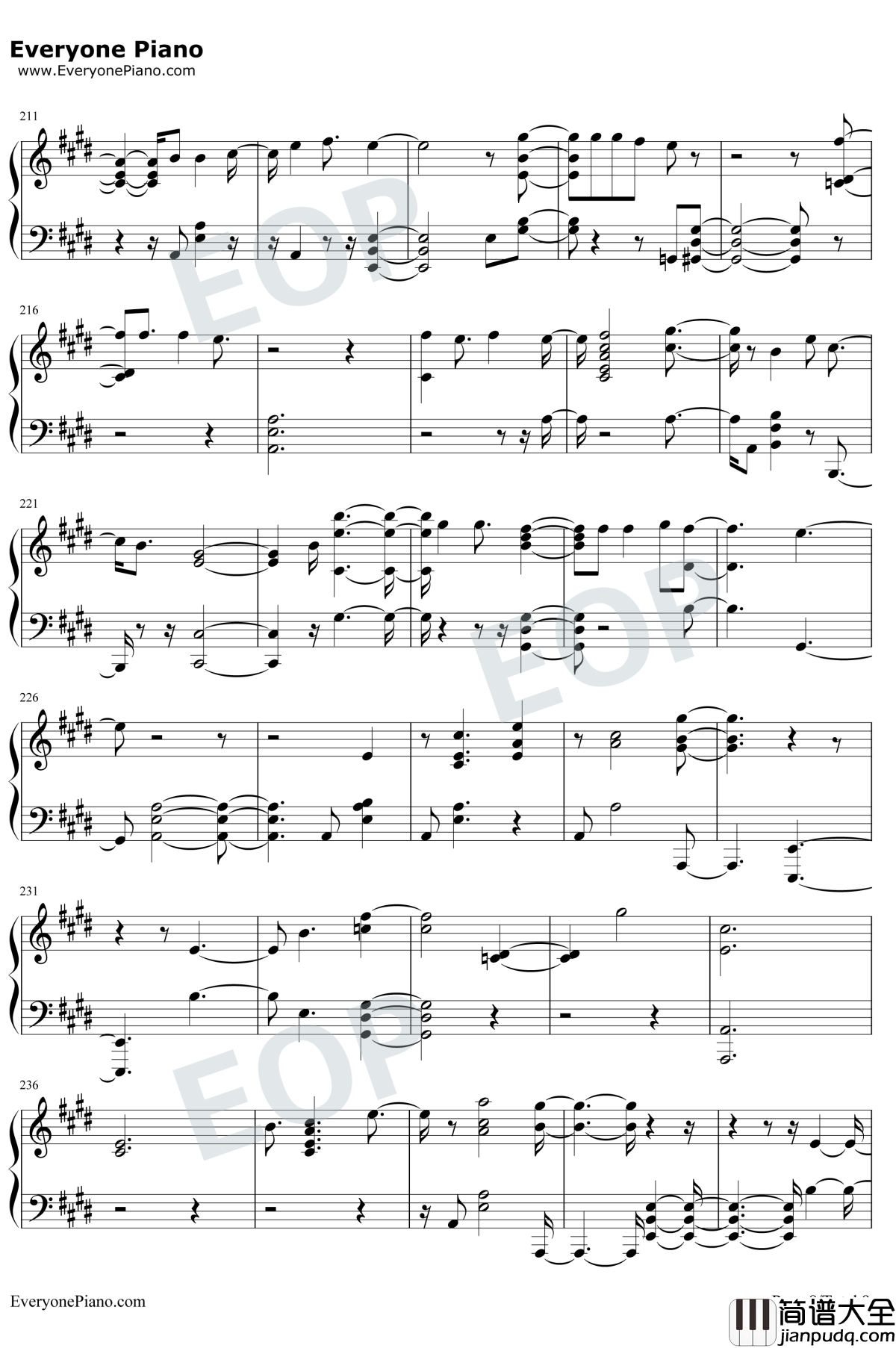 The_Truth_Untold钢琴谱_防弹少年团