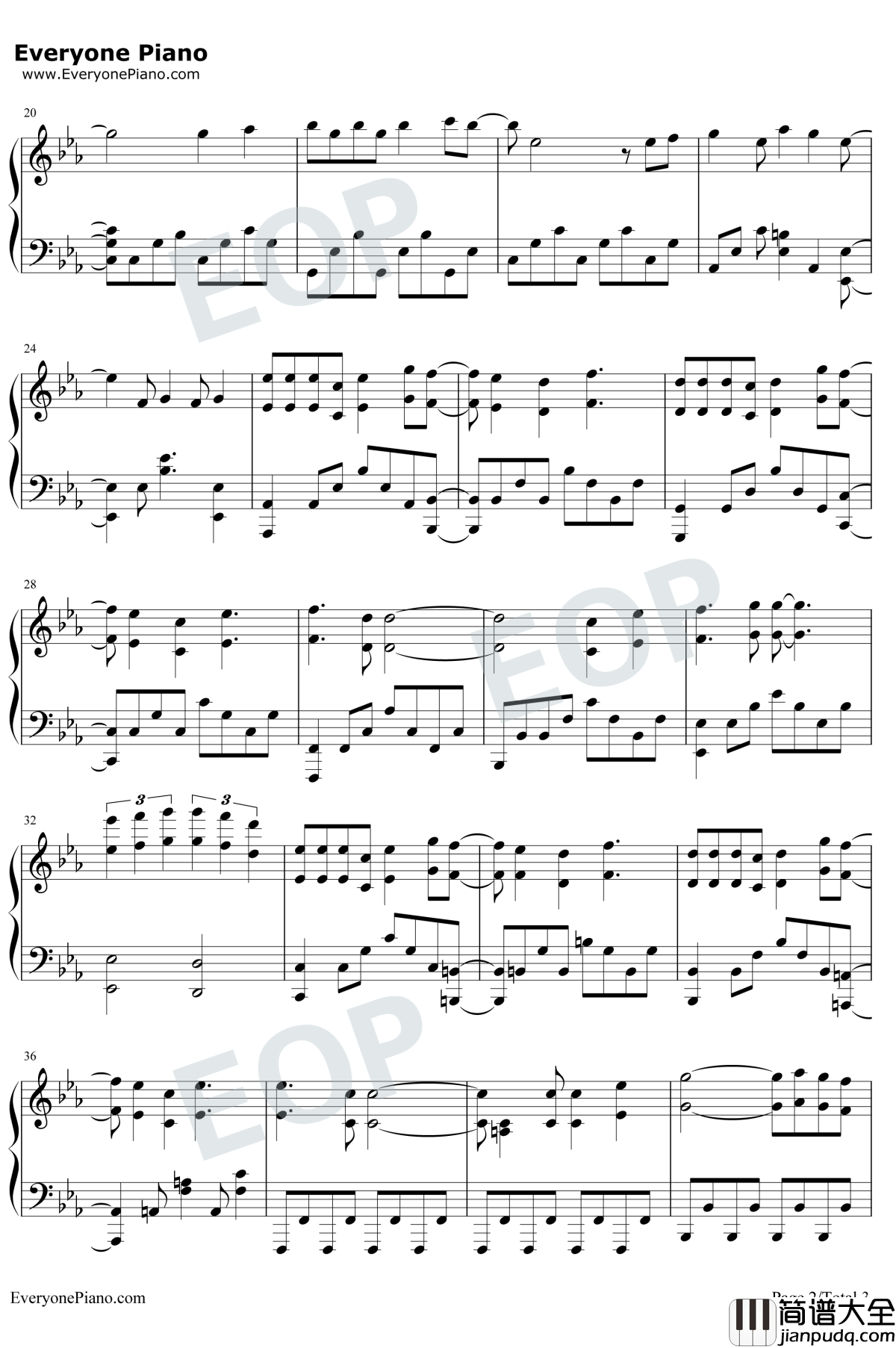 Eternal_Star钢琴谱_亚咲花_ISLANDED