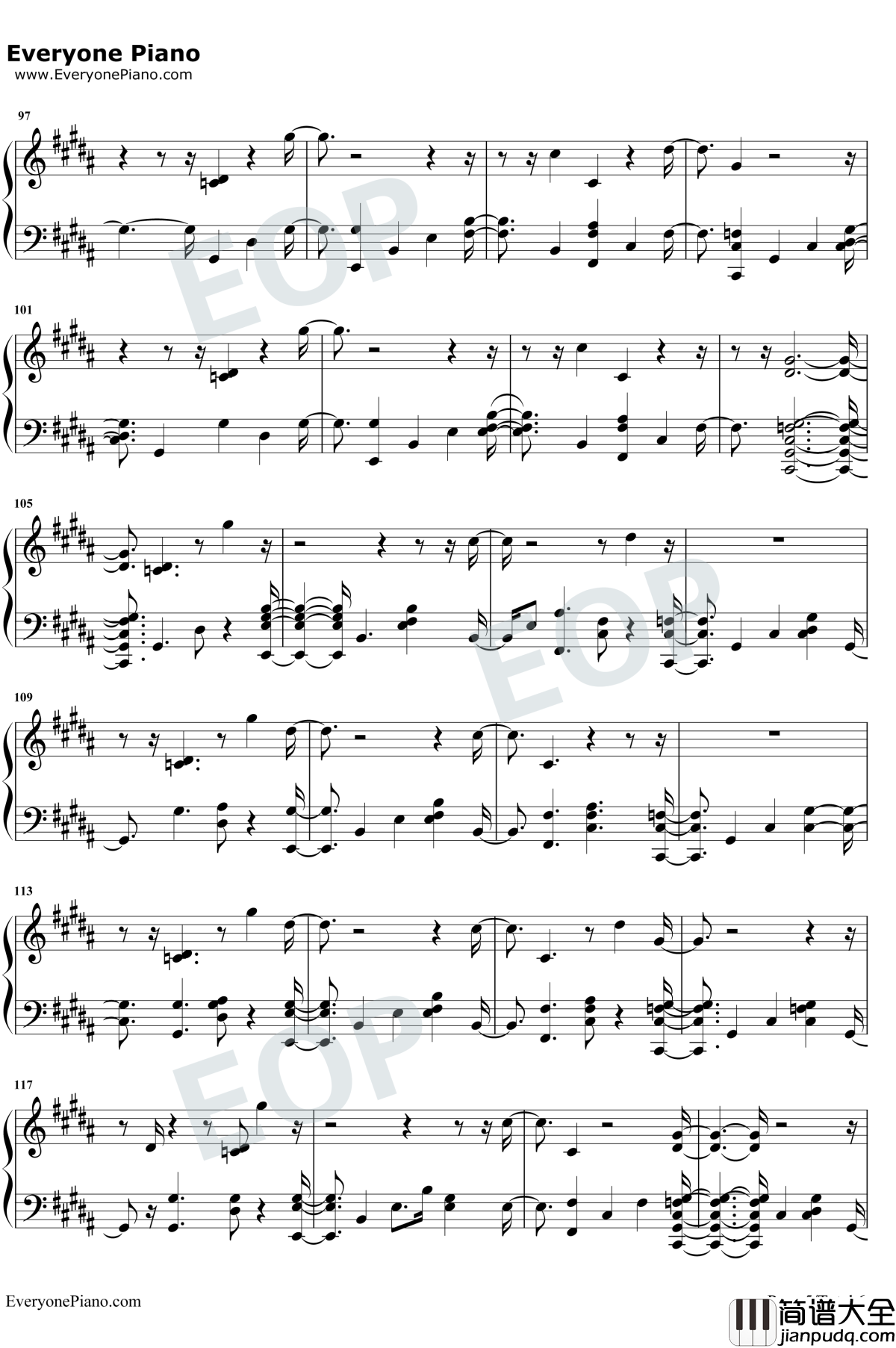 Bitches钢琴谱_Tove_Lo