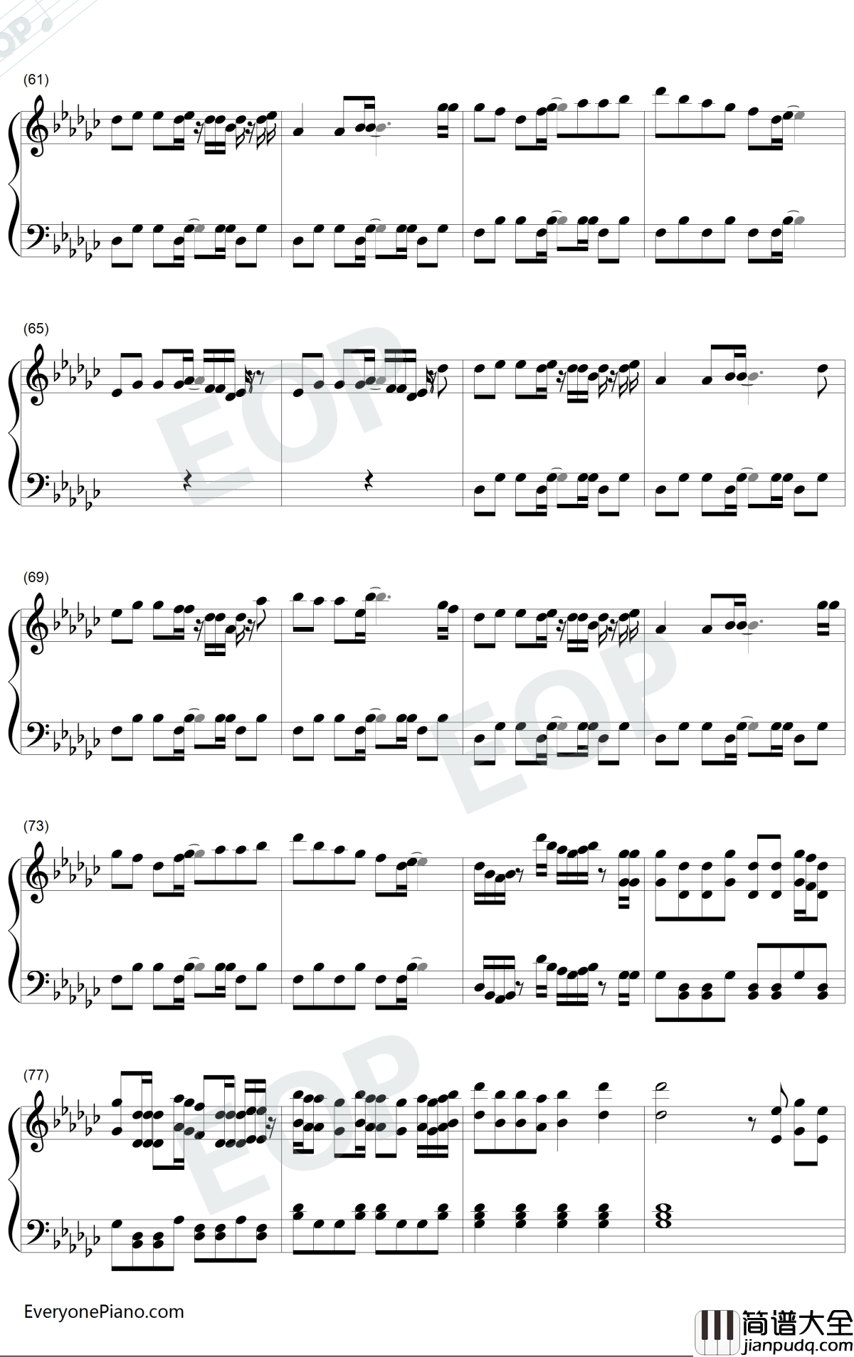 風の唄钢琴谱_めらみぽっぷ