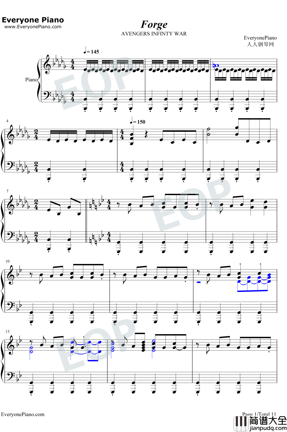 Forge钢琴谱_Alan_Silvestri