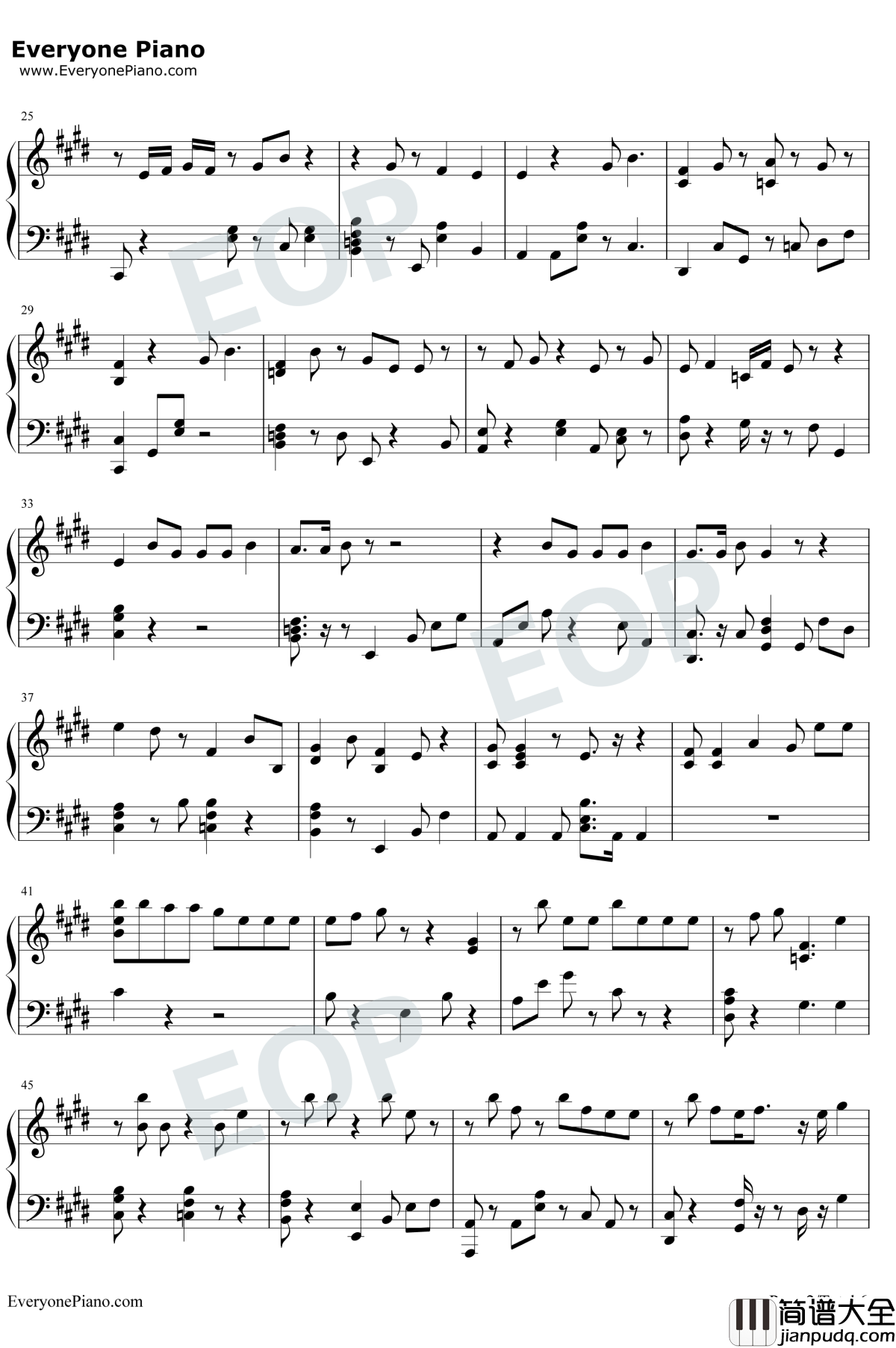 Love_Maze钢琴谱_防弹少年团