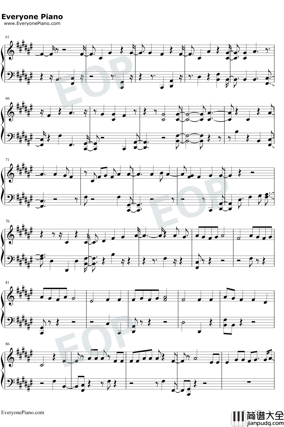 Magic_Shop钢琴谱_防弹少年团