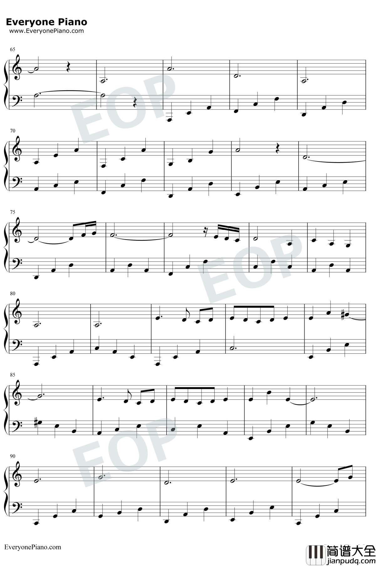 窗钢琴谱_吴青峰_扶摇人物主题曲