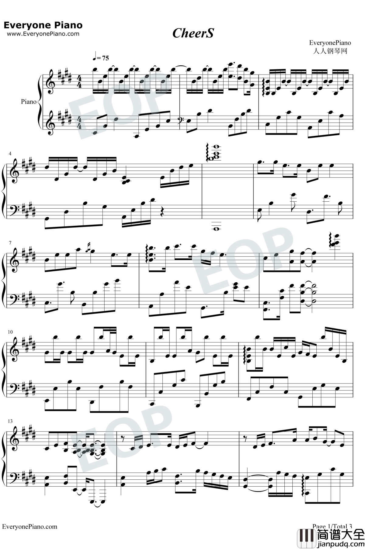 CheerS钢琴谱_ClariS