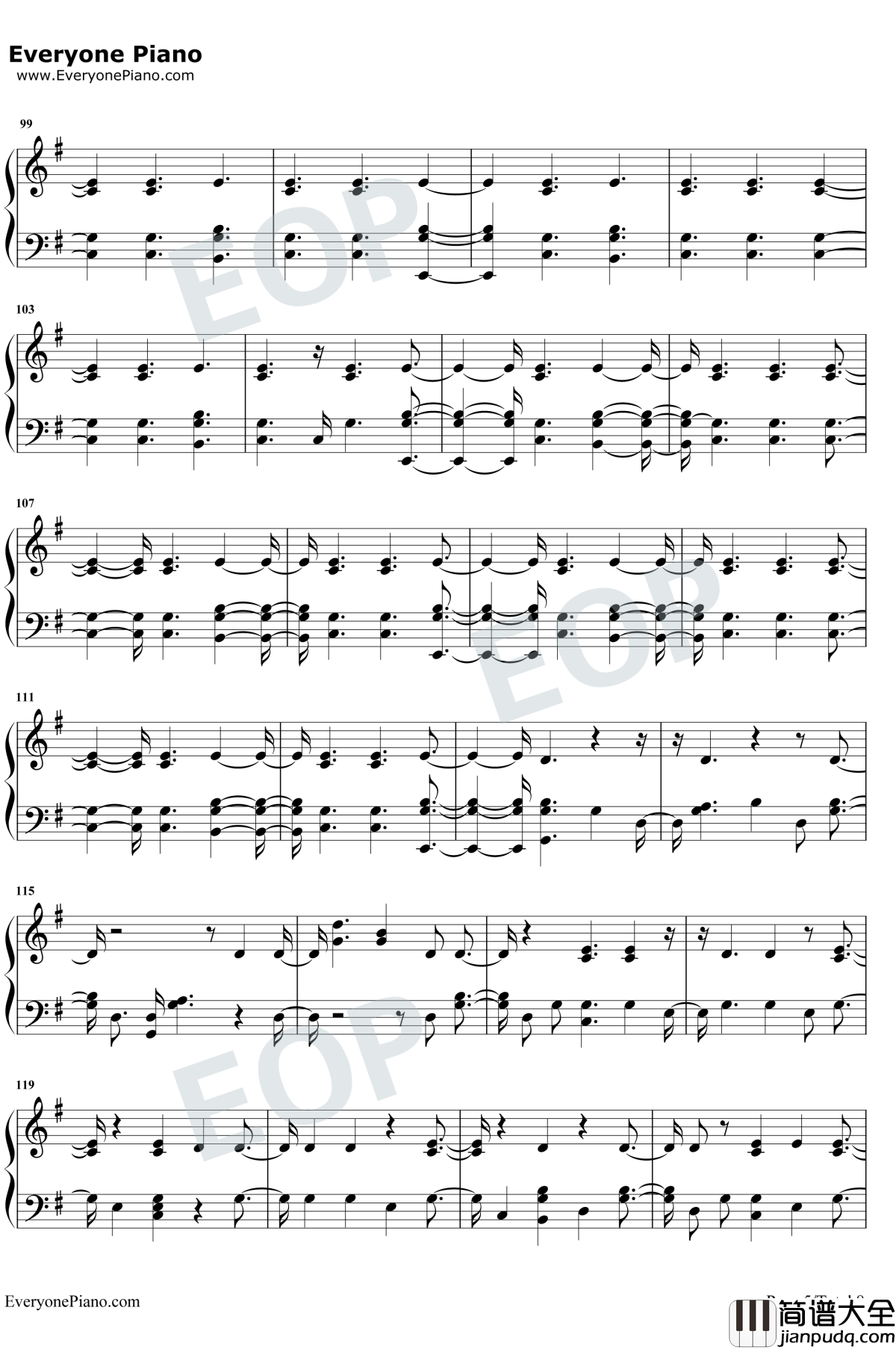 Fake_Happy钢琴谱_Paramore