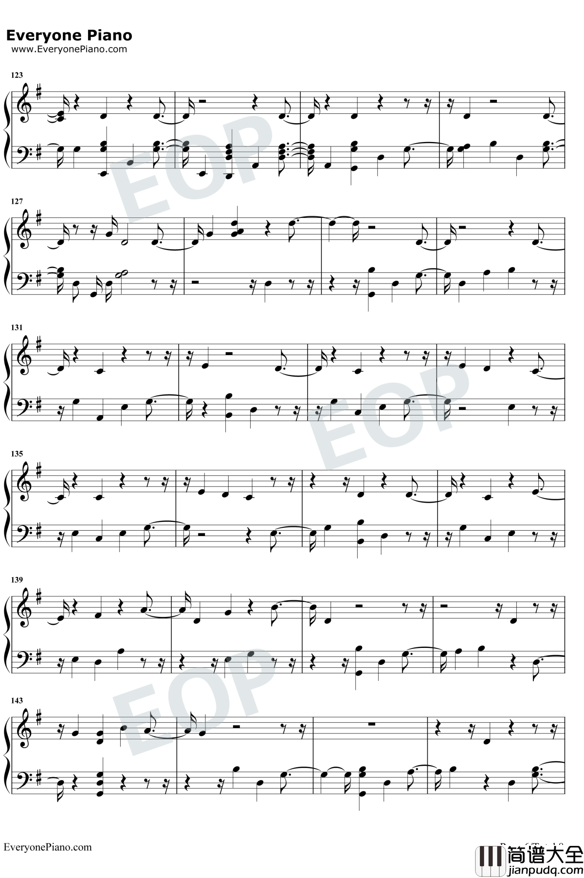 Fake_Happy钢琴谱_Paramore