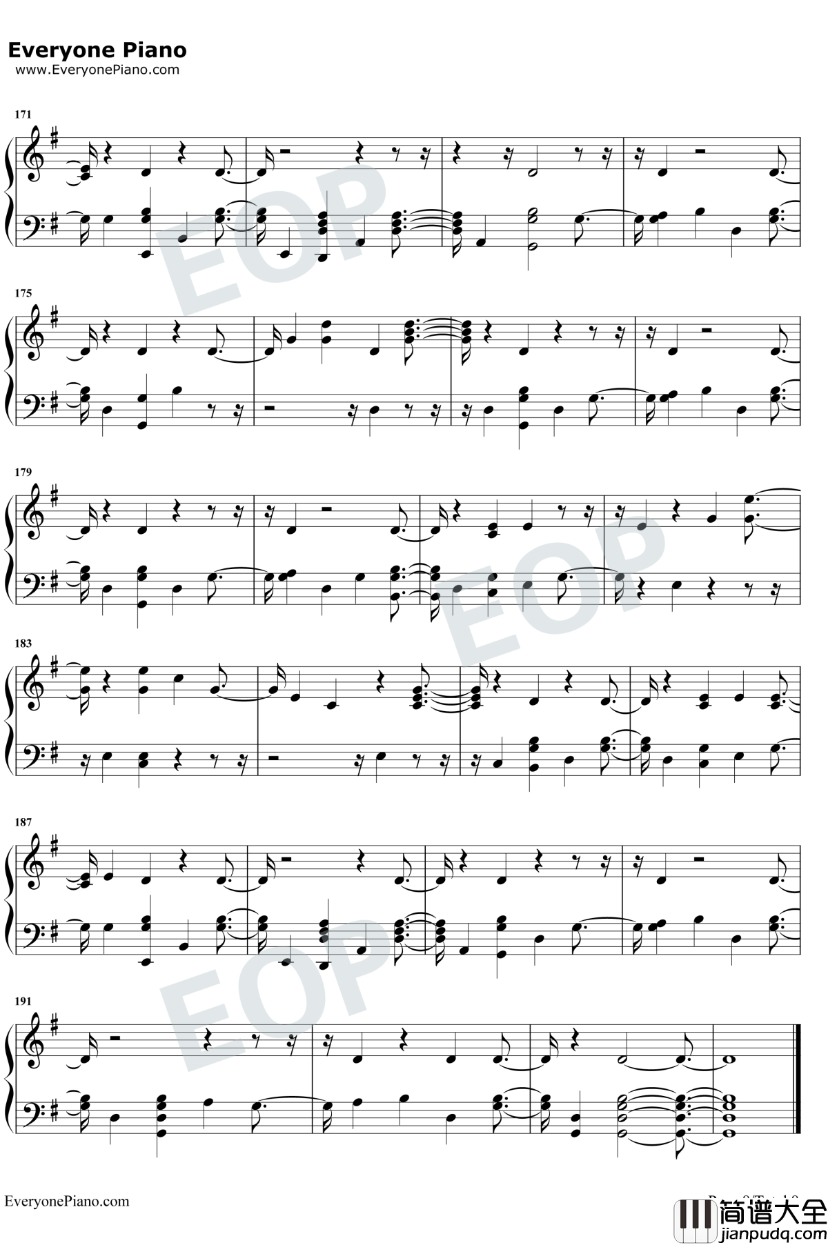 Fake_Happy钢琴谱_Paramore