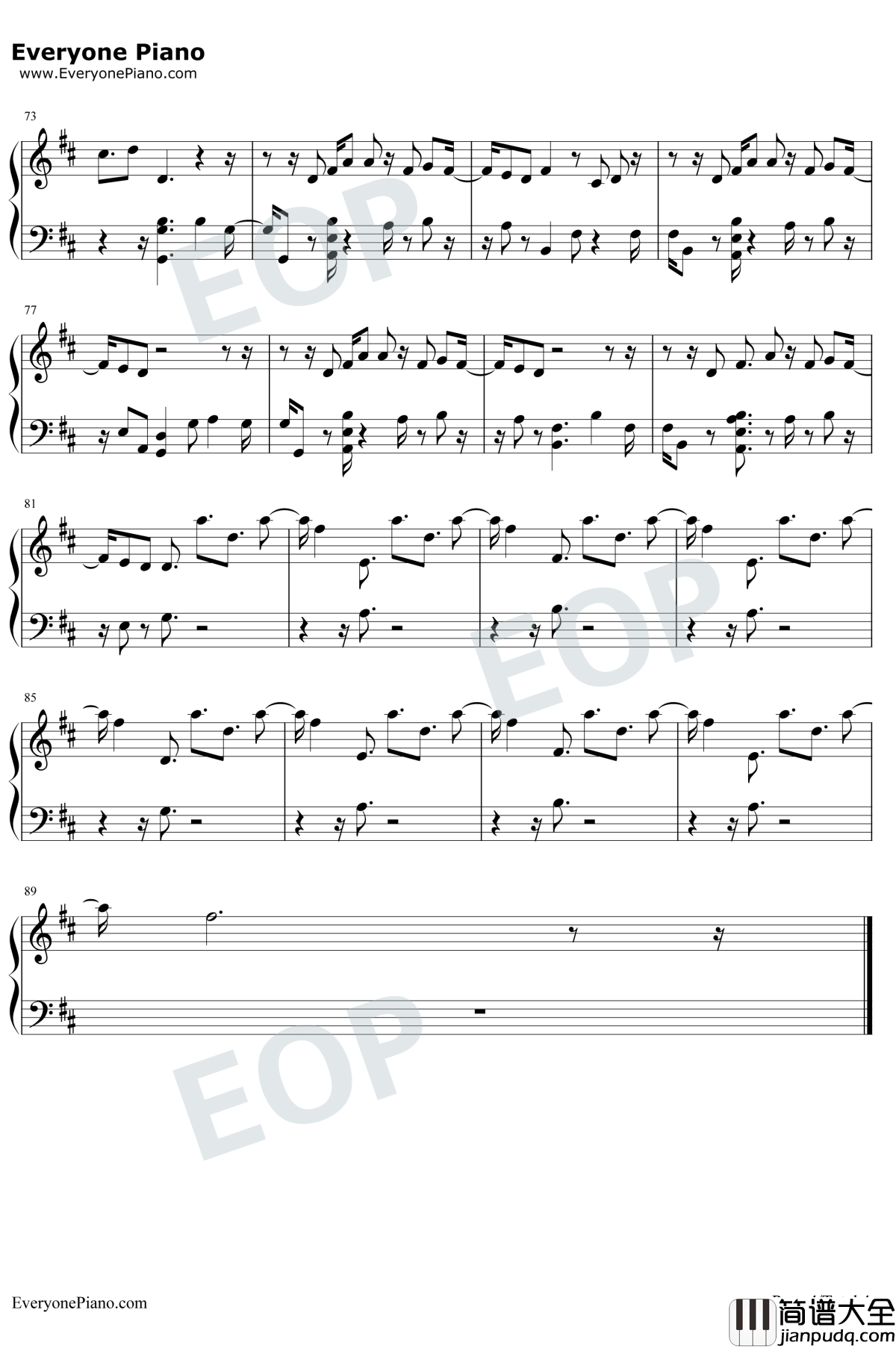 Euphoria钢琴谱_防弹少年团