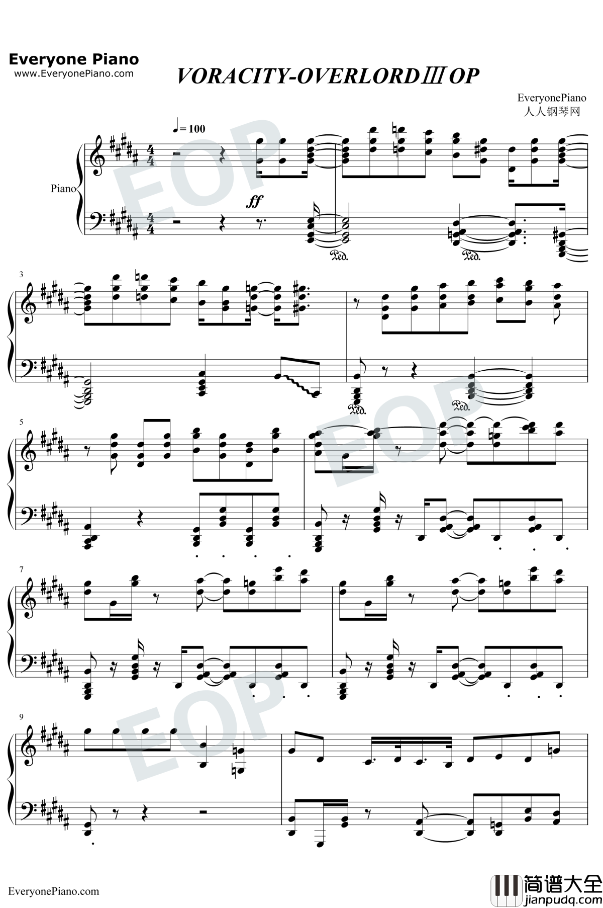 VORACITY钢琴谱_MYTH_&_ROID